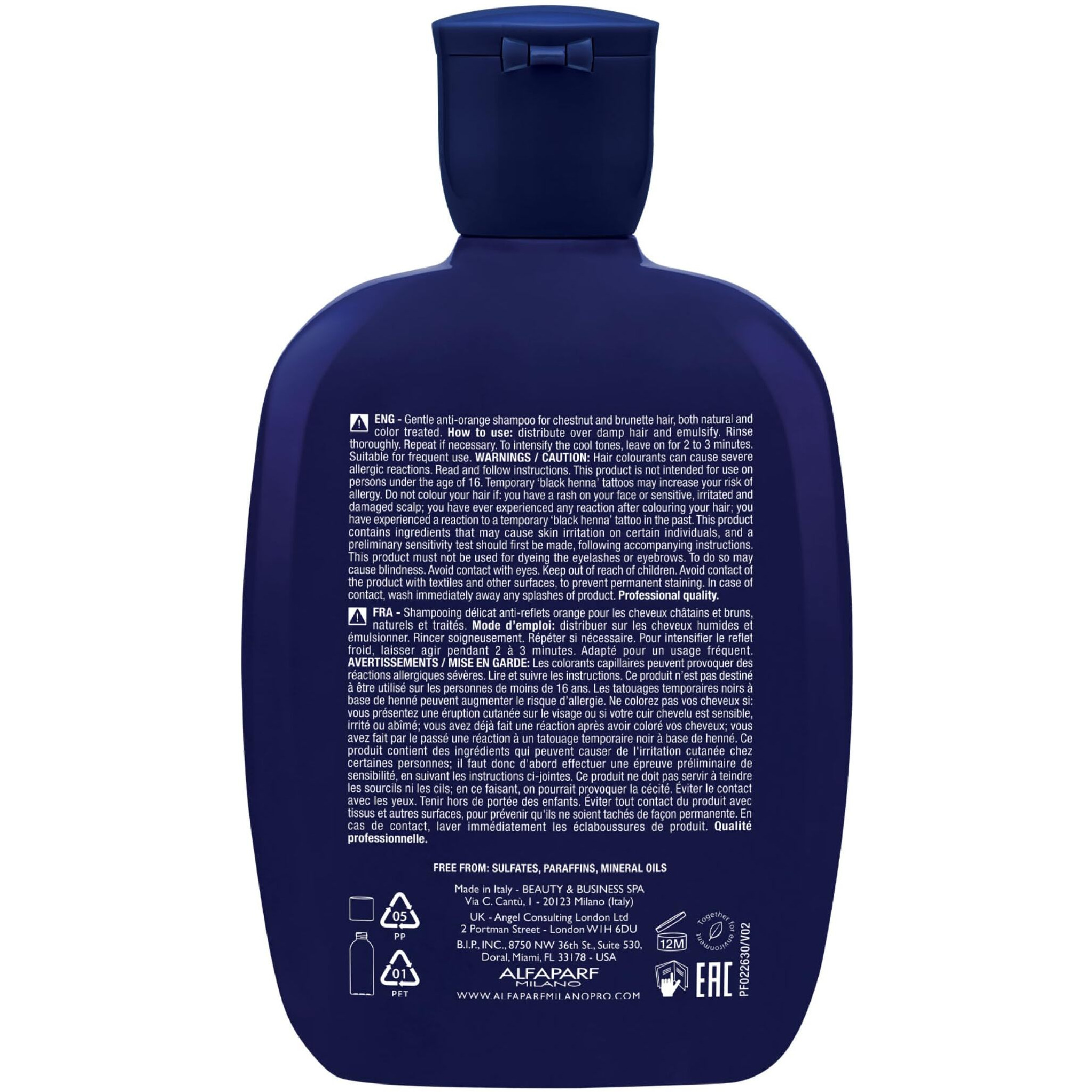 Semi Di Lino Brunette Anti-Orange Low Shampoo by Alfaparf Milano for Unisex - 8.45 oz Shampoo