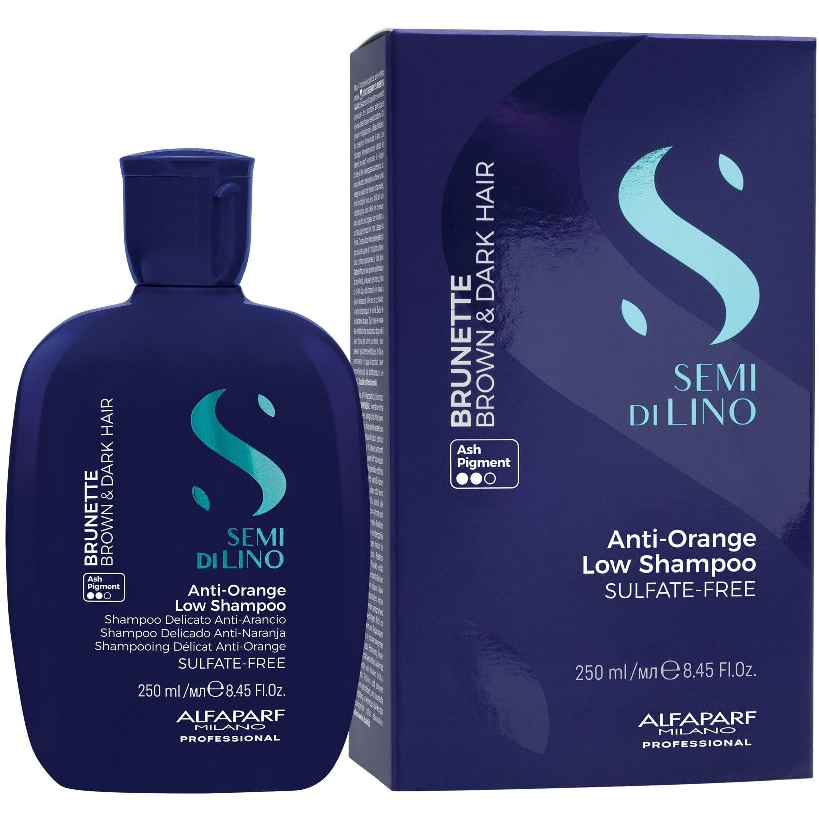 Semi Di Lino Brunette Anti-Orange Low Shampoo by Alfaparf Milano for Unisex - 8.45 oz Shampoo