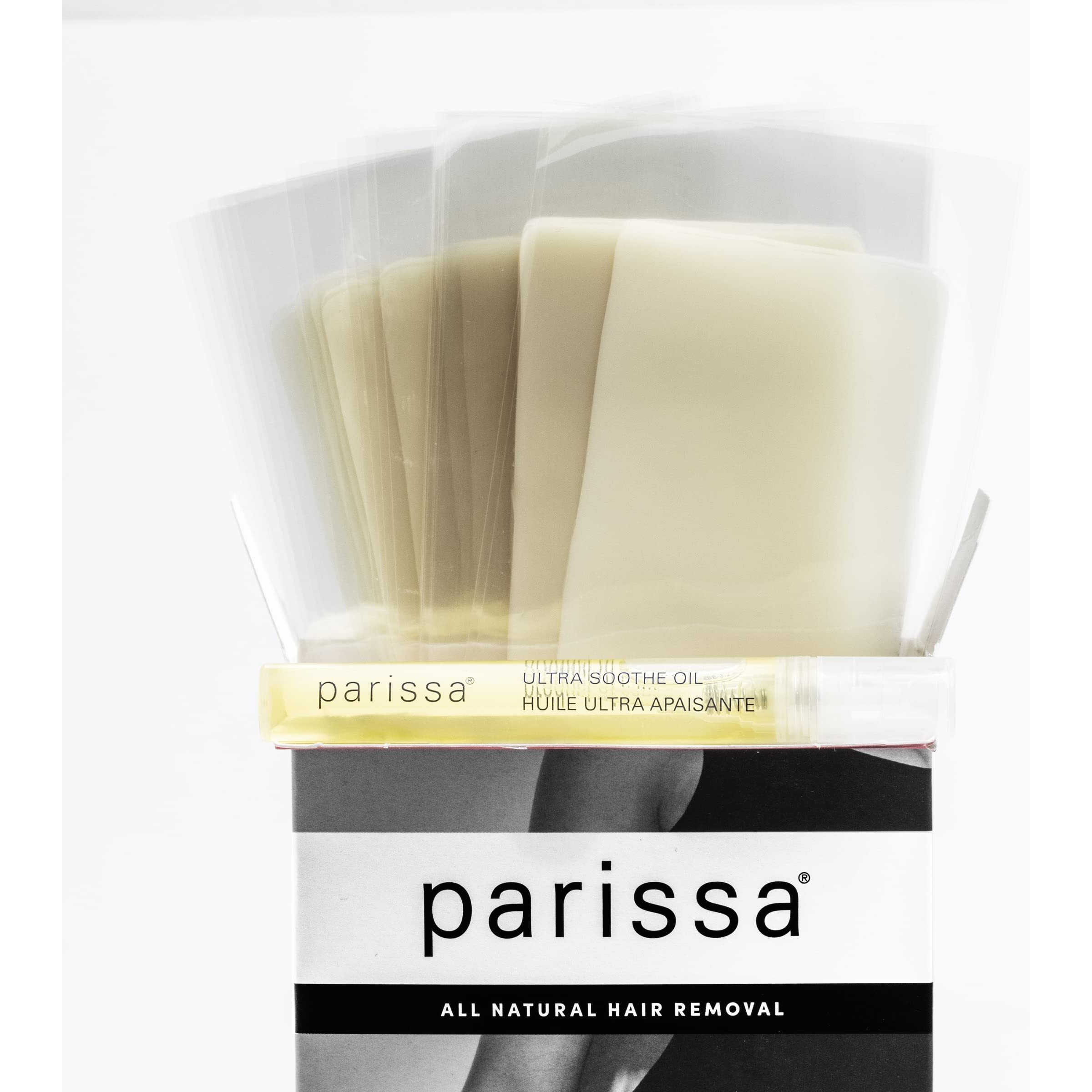 Parissa Legs & Body 24 Biodegradable Wax Strips Kit for At-Home Hair Removal with Ready-to-Use Large Wax Strips for All Hair Types, Pink (PW-ST40)
