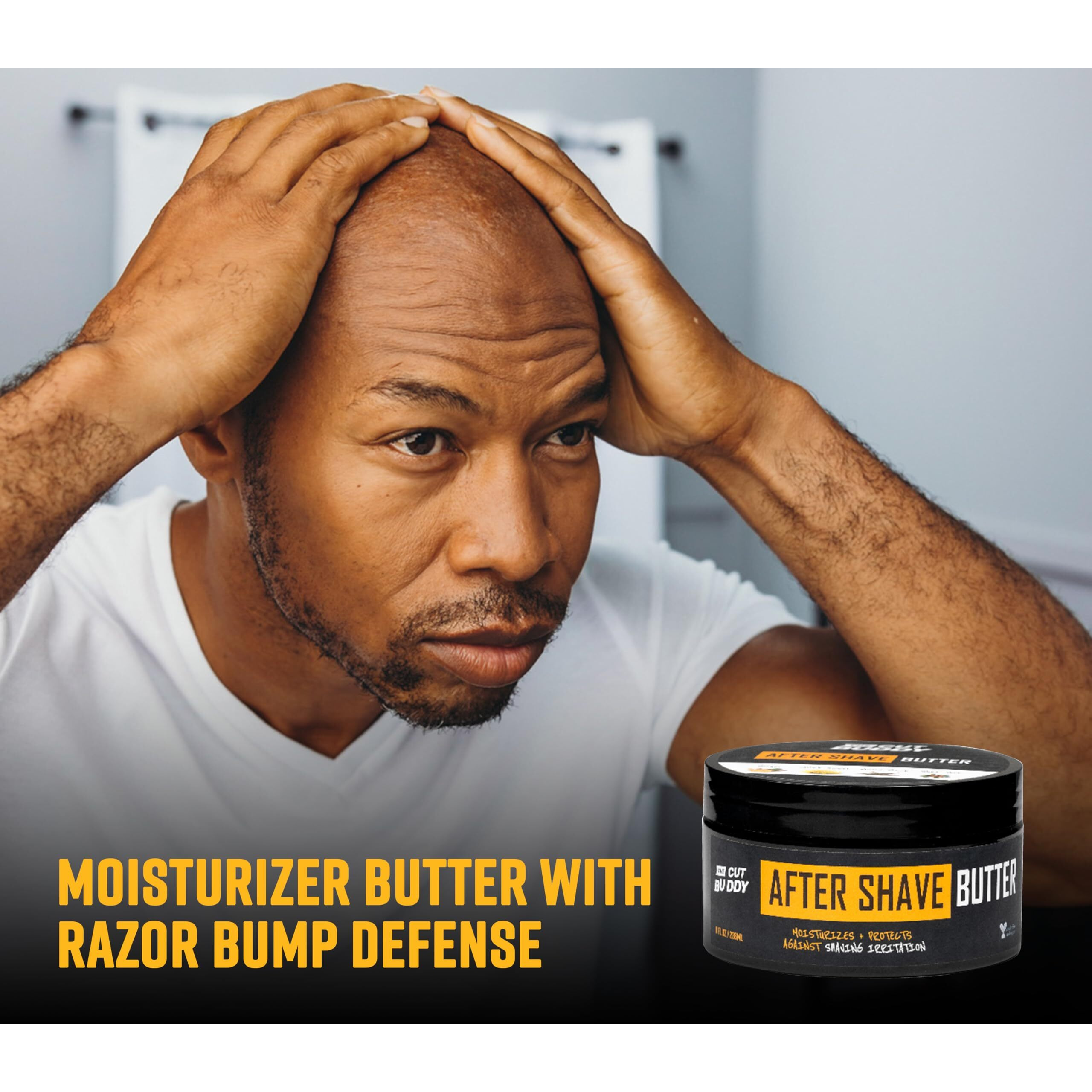 The Cut Buddy | After Shave Butter | Moisturizer with Razor Bump Defense | Witch Hazel, Shea Butter, Ginger & Willow Bark | As Seen on Shark Tank | 8 Fl Oz