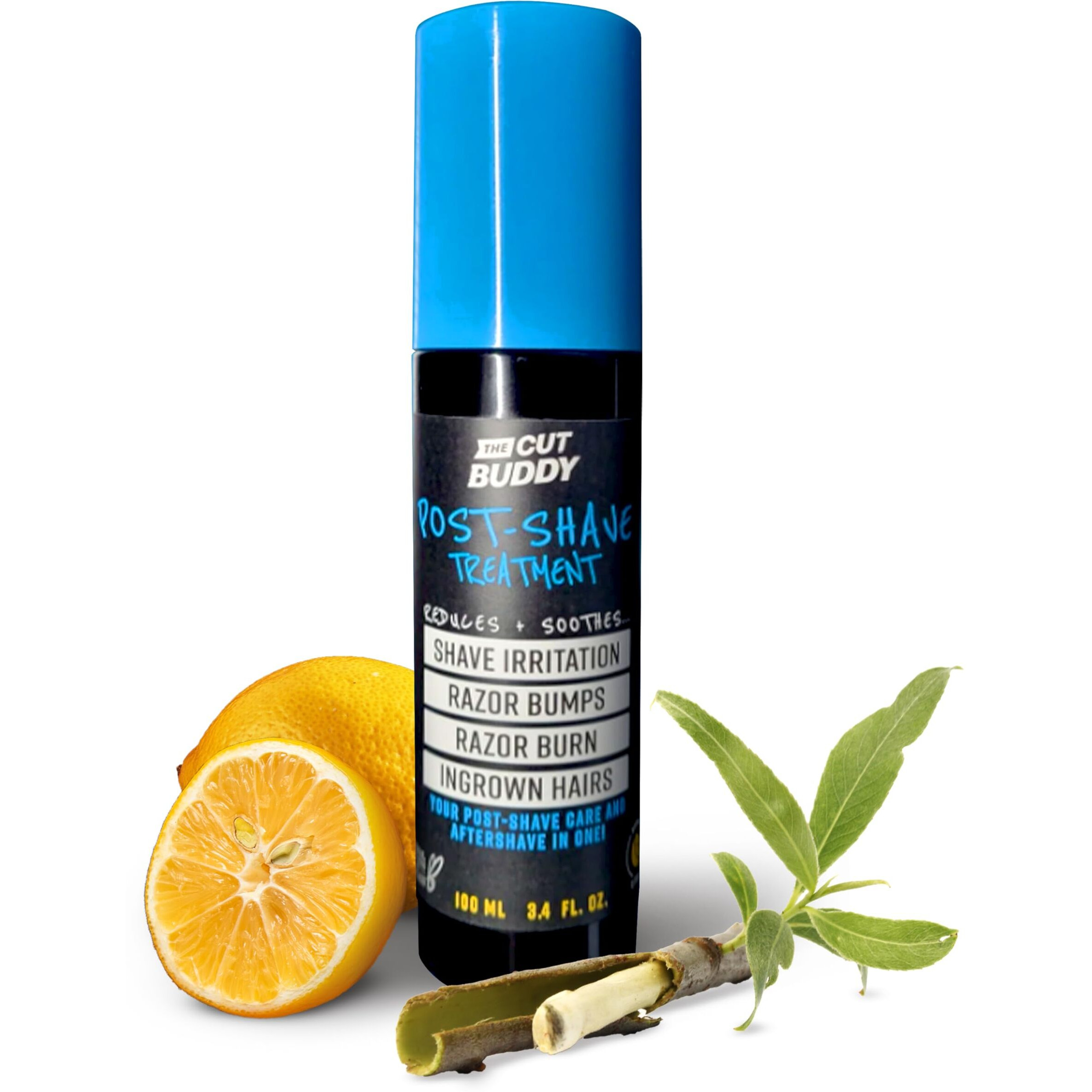The Cut Buddy After Shave Spray for Men & Women | Helps Alleviate Ingrown Hairs & Discomfort | Citrus + Willow Bark Scent 3.4 Fl Oz