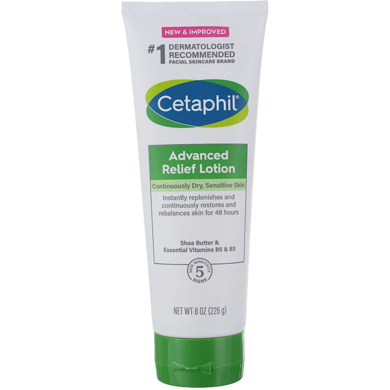 Advanced Relief Lotion, Dry, Sensitive Skin, Fragrance Free, 8 oz (226 g), Cetaphil
