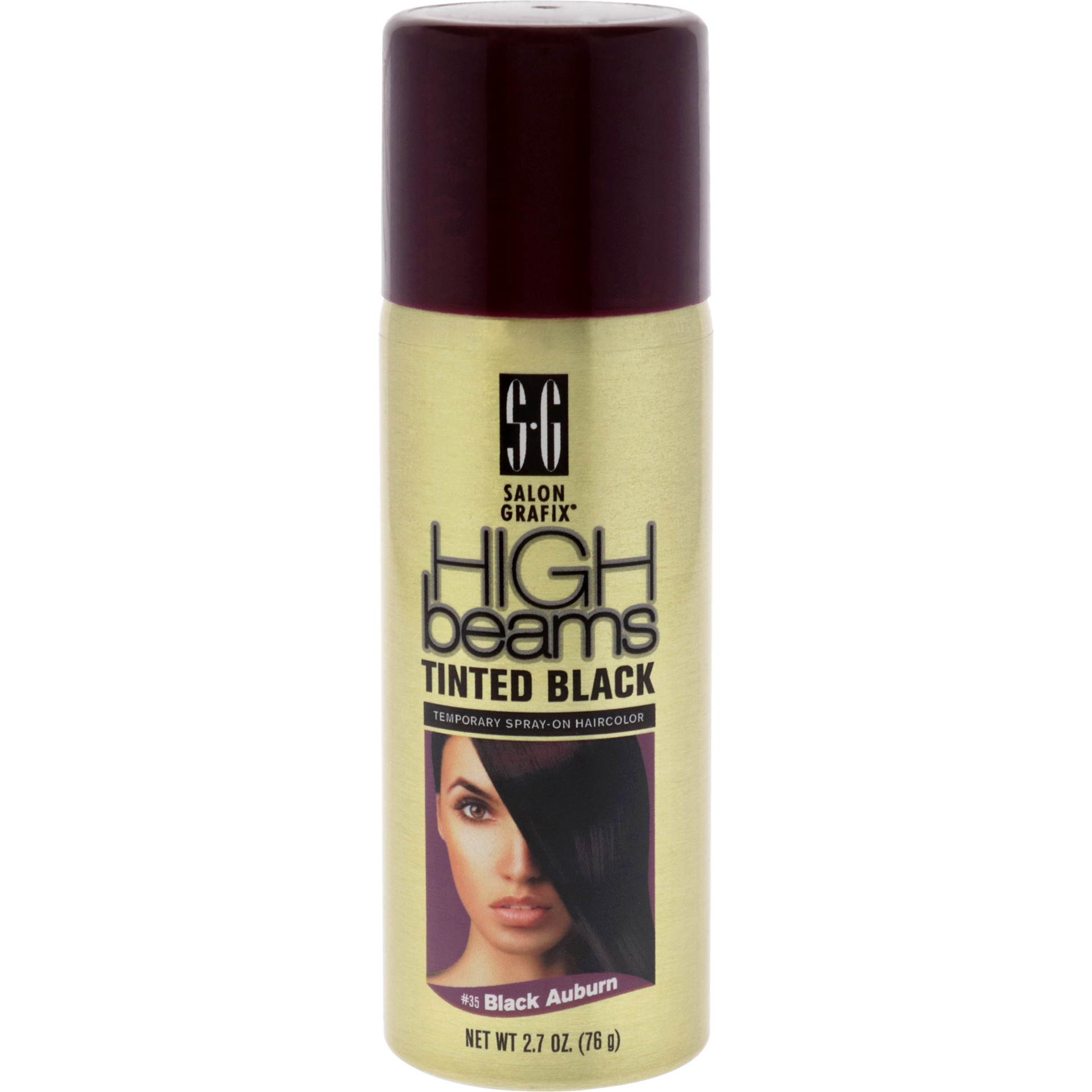 High Beams Tinted Black Temporary Spray - 35 Black Auburn by Salon Grafix for Unisex - 2.7 oz Hair Color