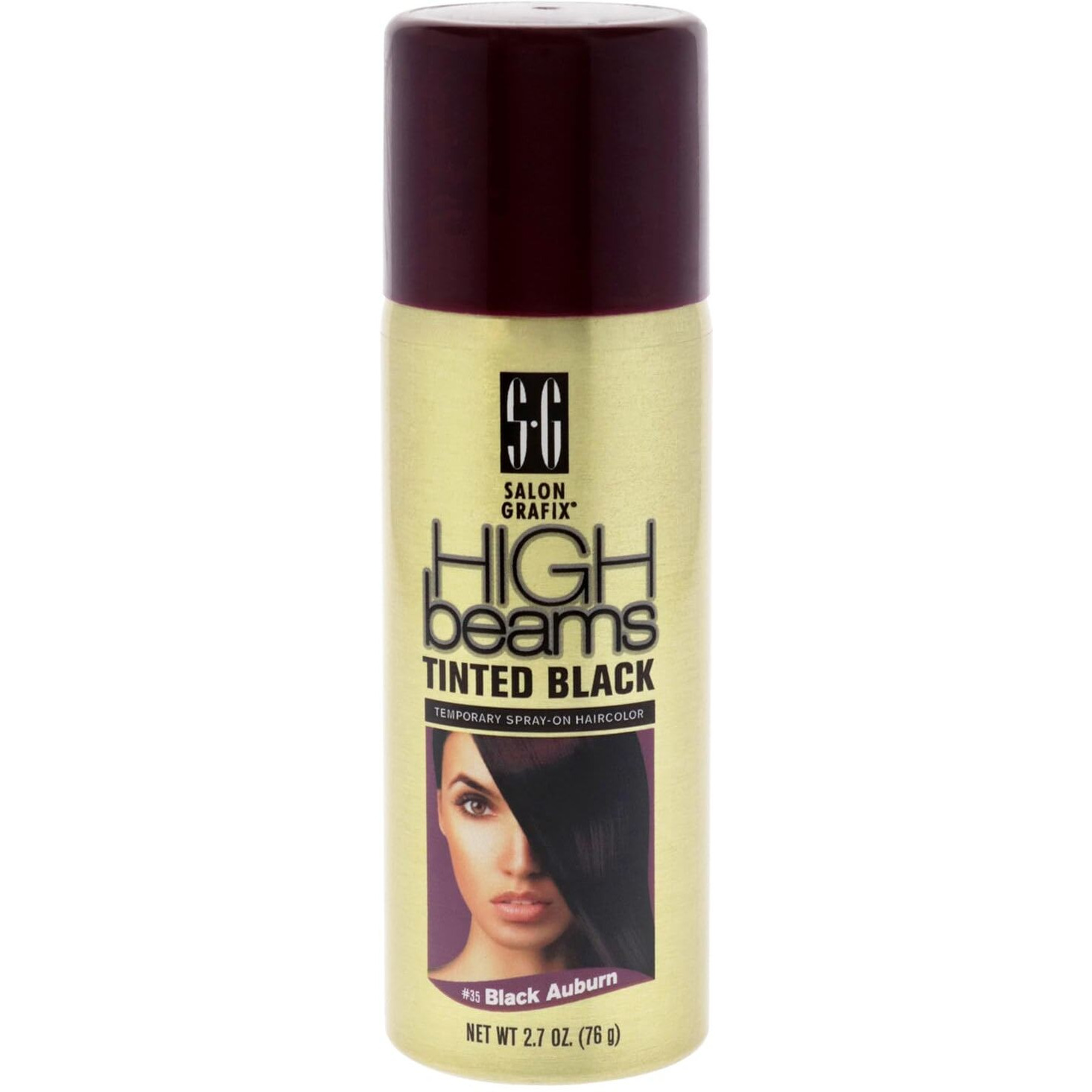 High Beams Tinted Black Temporary Spray - 35 Black Auburn by Salon Grafix for Unisex - 2.7 oz Hair Color