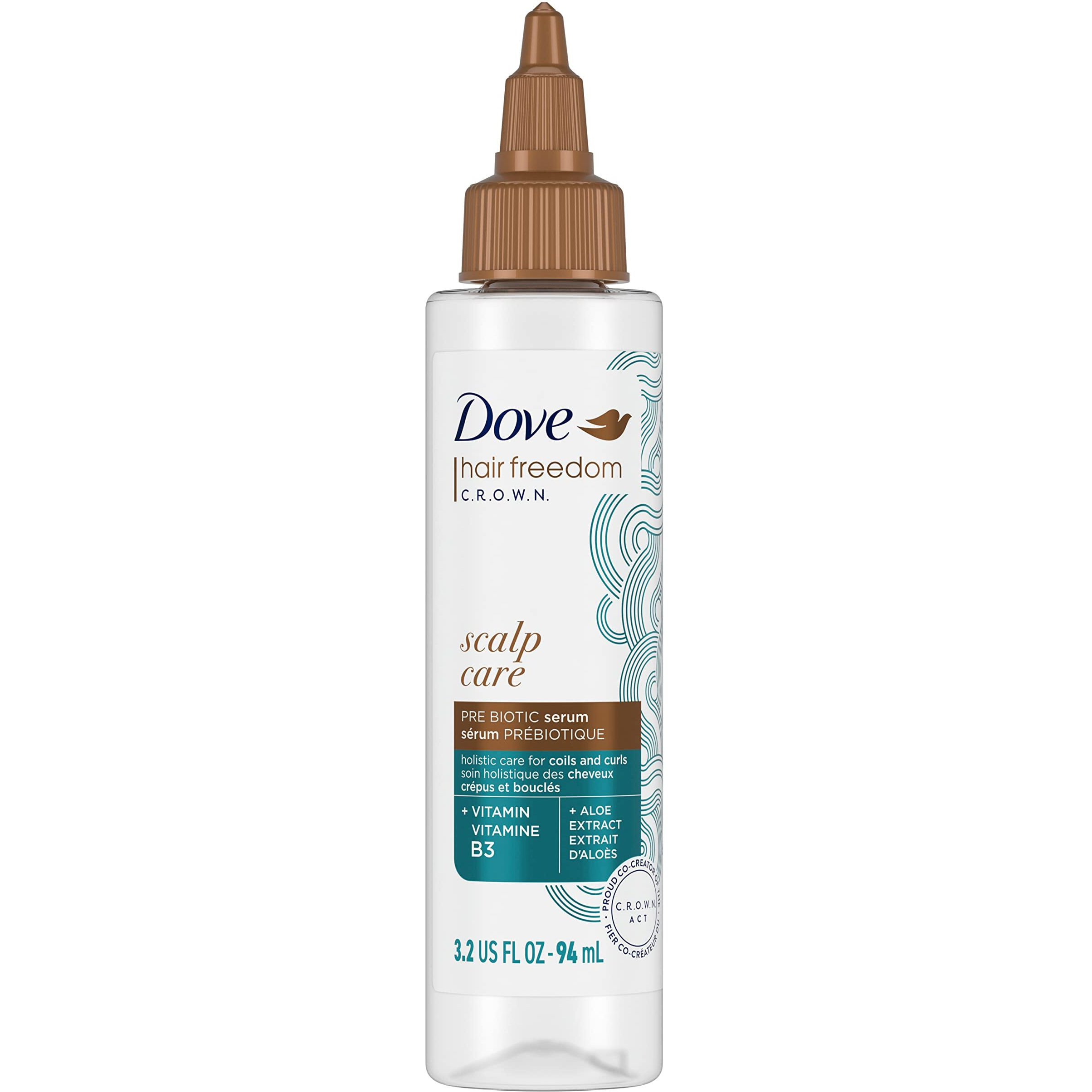 Dove Amplified Textures Leave on treatment Scalp Treatment & Nourishing for Dry Scalp Hydrating Scalp Tonic Moisturizing Hair Treatment for Nourishing for Dry Scalp 3.2 oz