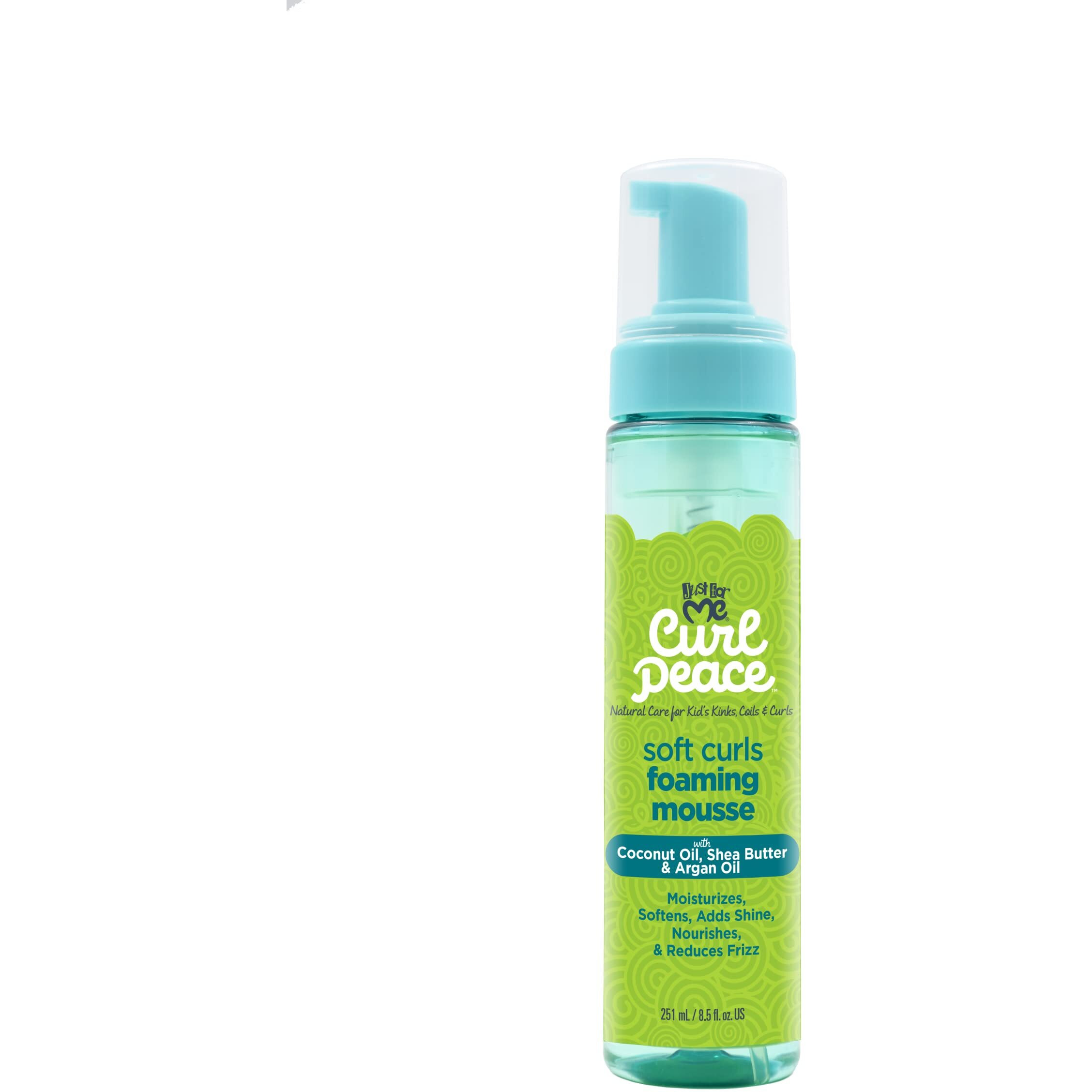 Just For Me Curl Peace Soft Curls Foaming Mousse, 8.5 oz (1 Pack)