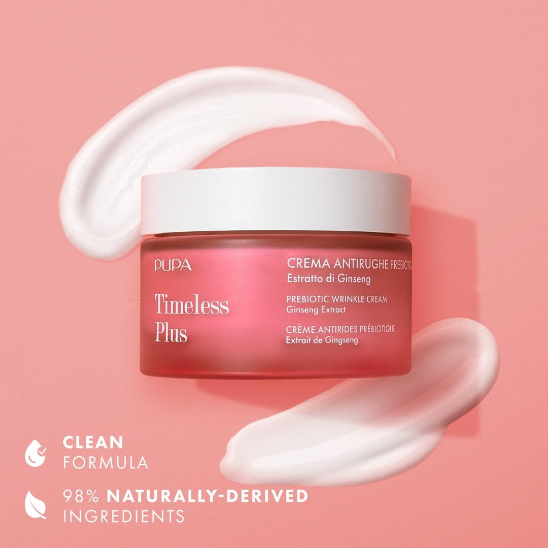 Timeless Plus Prebiotic Wrinkle Cream by Pupa Milano for Women - 1.69 oz Cream