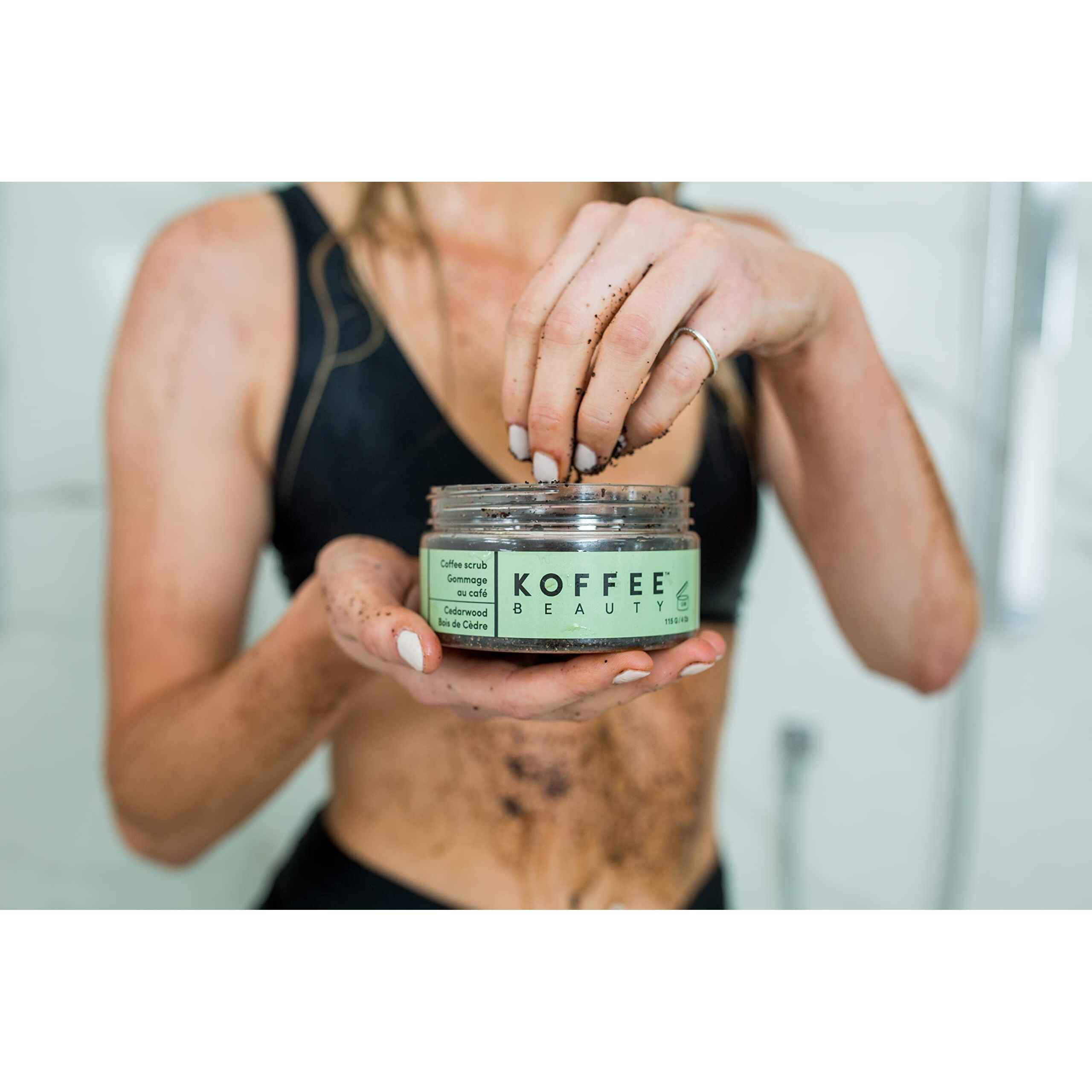 Coffee Scrub - Cedarwood by Koffee Beauty for Unisex - 4 oz Scrub