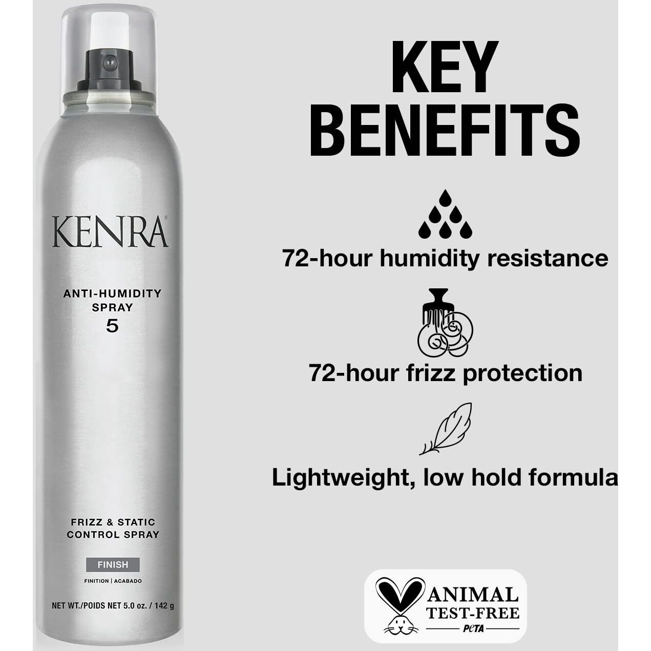 Anti Humidity Spray 5 by Kenra for Women - 5 oz Spray