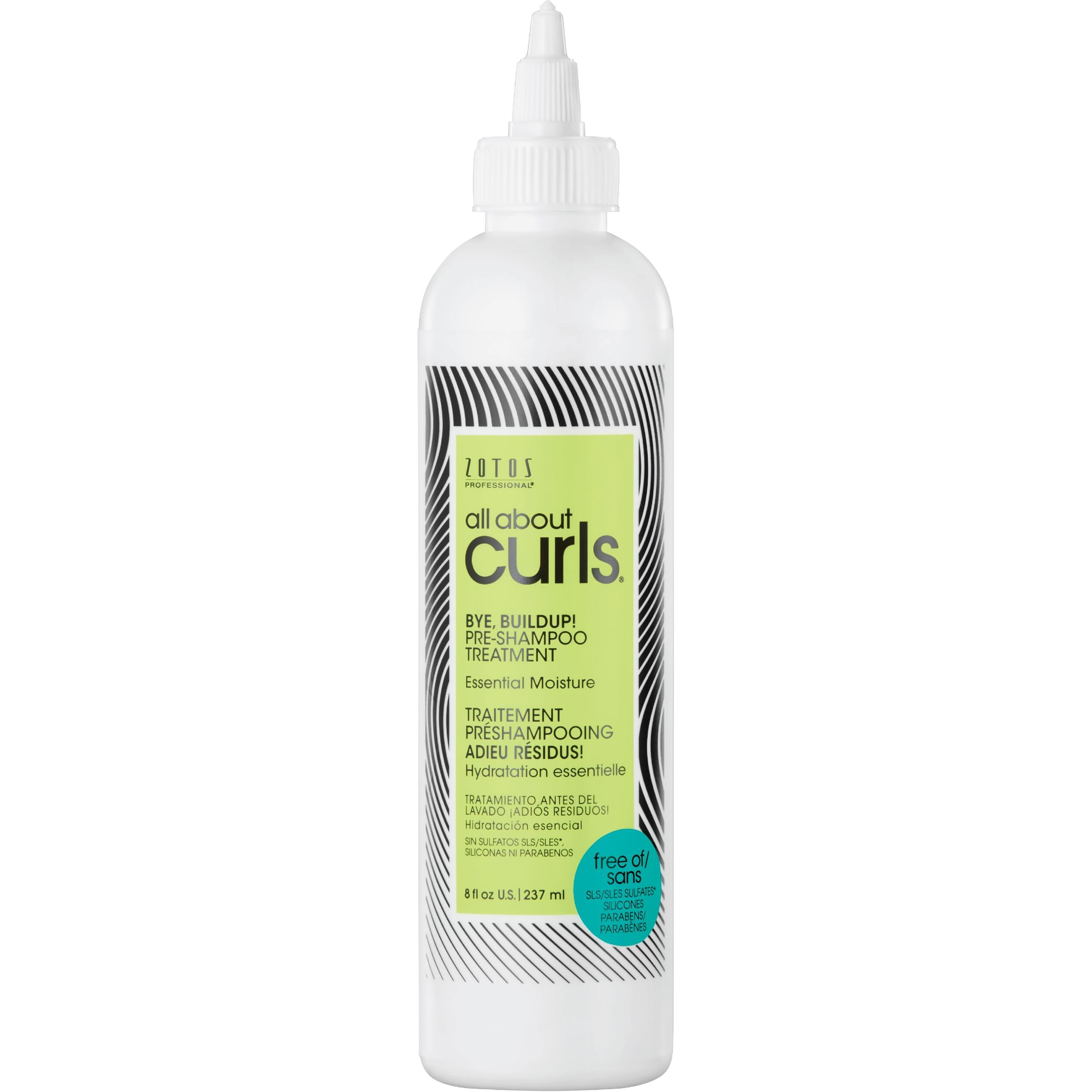 ALL ABOUT CURLS Bye, Buildup Pre Shampoo Treatment | Curly Hair Products | Essential Moisture | Gentle Cleansing | All Curly Hair Types | Vegan & Cruelty Free | Sulfate Free | 8 Fl Oz