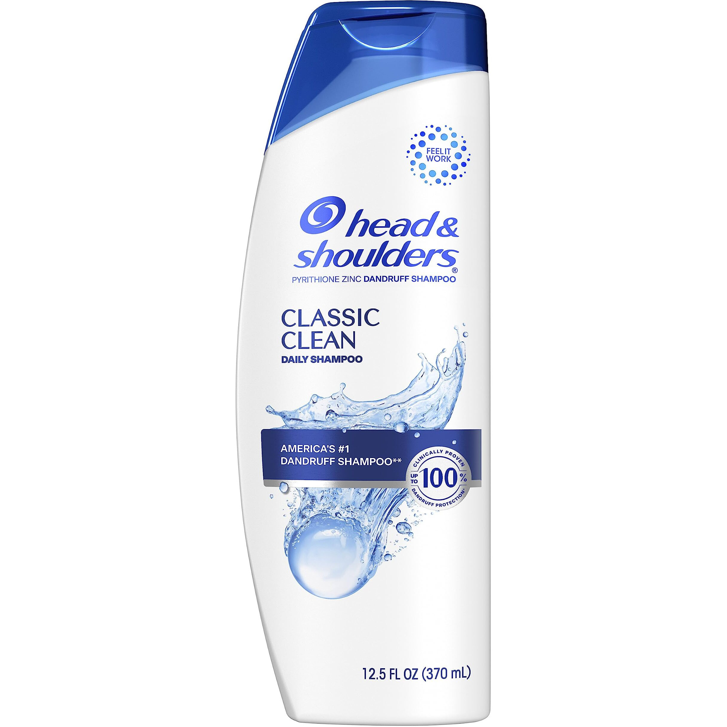 Head and Shoulders Dandruff Shampoo, Anti-Dandruff Treatment, Classic Clean for Daily Use, Paraben Free, 12.5 oz