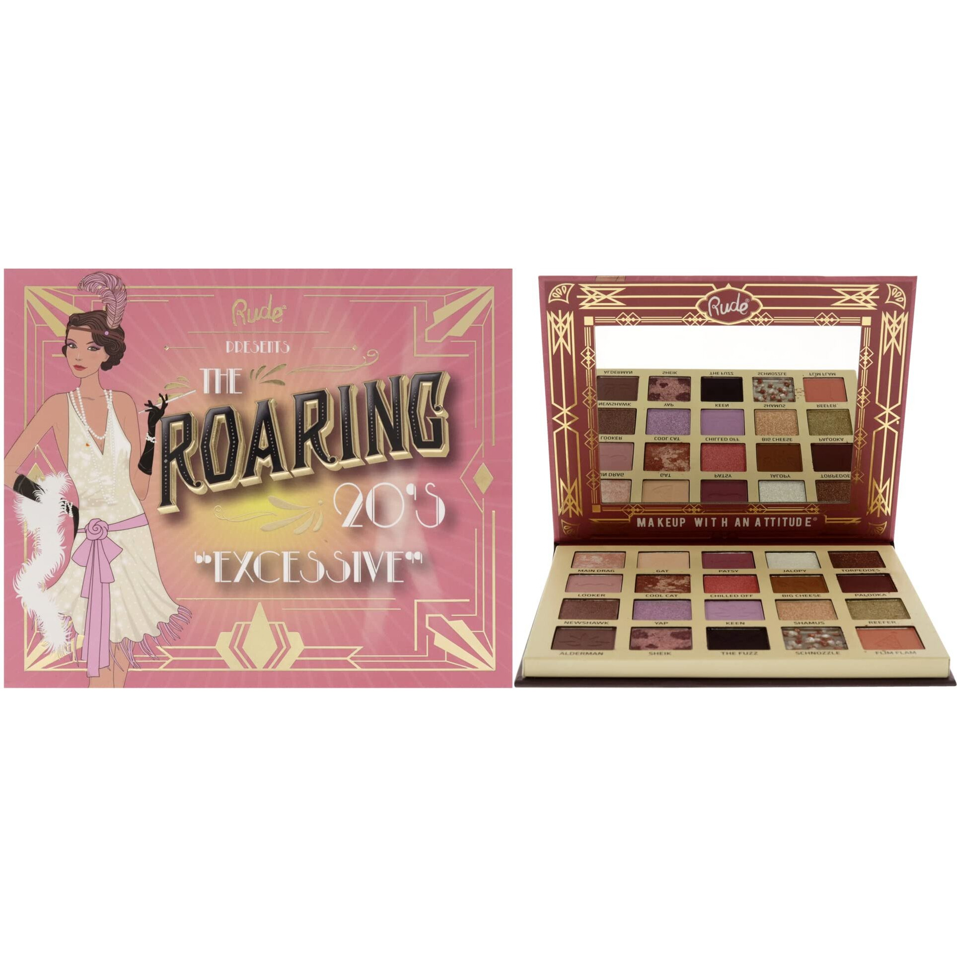 The Roaring 20s Eyeshadow Palette - Excessive by Rude Cosmetics for Women - 0.84 oz Eye Shadow