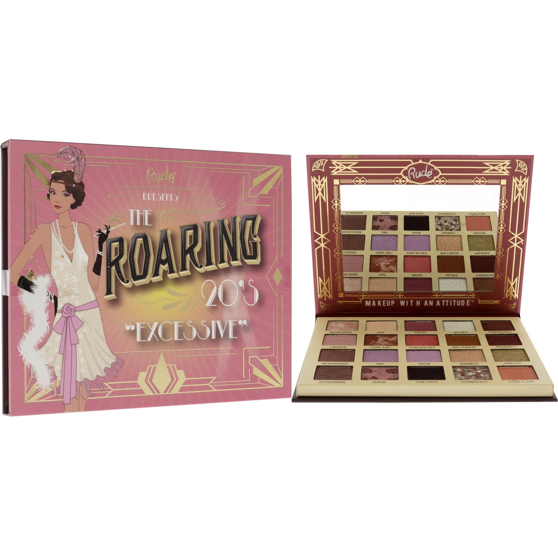 The Roaring 20s Eyeshadow Palette - Excessive by Rude Cosmetics for Women - 0.84 oz Eye Shadow
