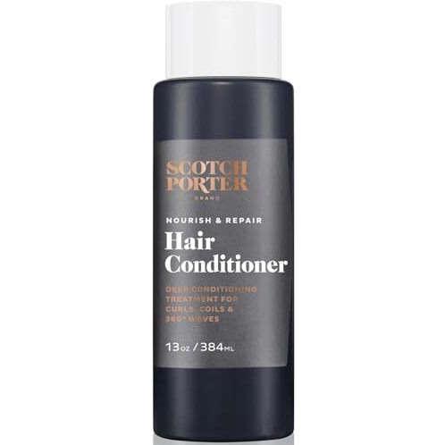 Scotch Porter Nourish & Repair Hair Conditioner for Men | Strengthens, Softens & Prevents Frizz | Free of Parabens, Sulfates & Silicones | Vegan | 13oz Bottle