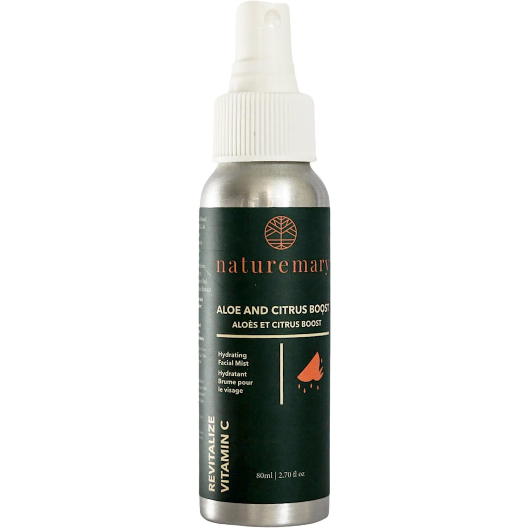 Revitalize Vitamin C Hydrating Facial Mist - Aloe and Citrus Boost by Naturemary for Unisex - 2.7 oz Mist