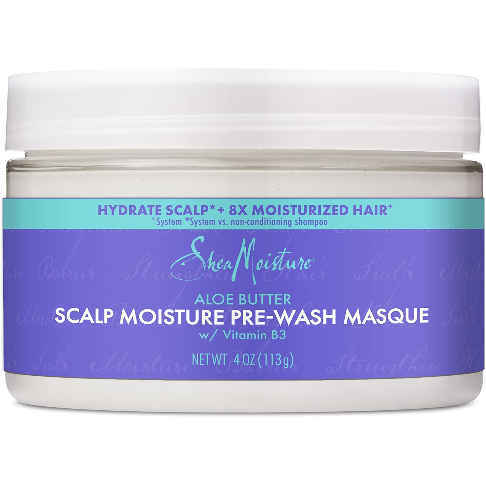 SheaMoisture Scalp Moisture Hair Masque Aloe Butter & Vitamin B3 Pre-Wash Hair Care with A boost Of Hydration To Hydrate Scalp + Moisturized Hair 4oz