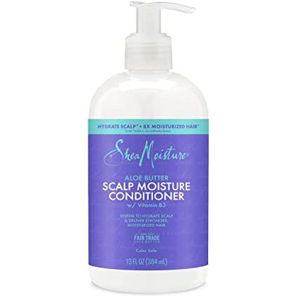 SheaMoisture Scalp Moisture Conditioner Aloe Butter & Vitamin B3 for Moisturized Hair Fair Trade, Sulfate-Free 13oz