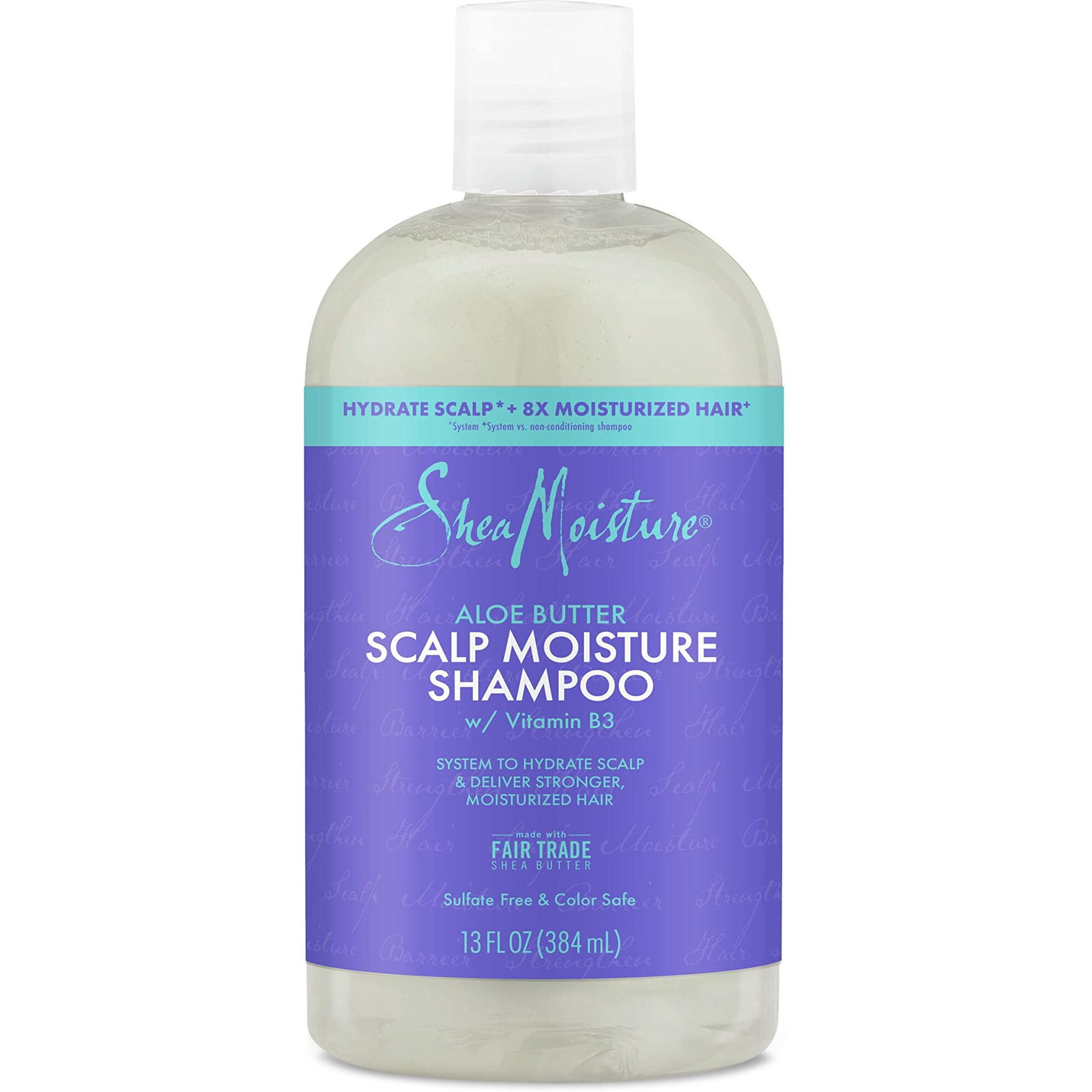 SheaMoisture Scalp Moisture Shampoo Aloe Butter & Vitamin B3 Hair Care with a Boost of Hydration To Hydrate Scalp + Moisturized Hair 13 oz