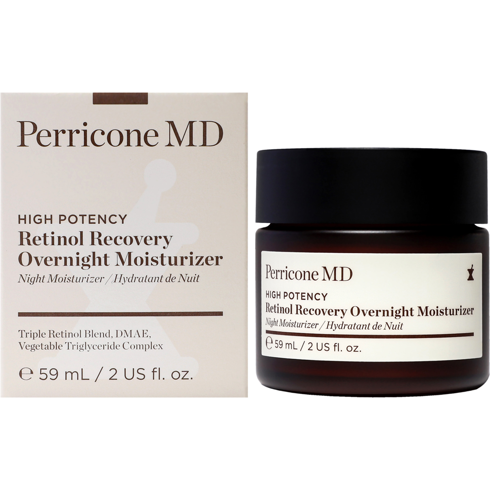 High Potency Retinol Recovery Overnight Moisturizer by Perricone MD for Women - 2 oz Moisturizer
