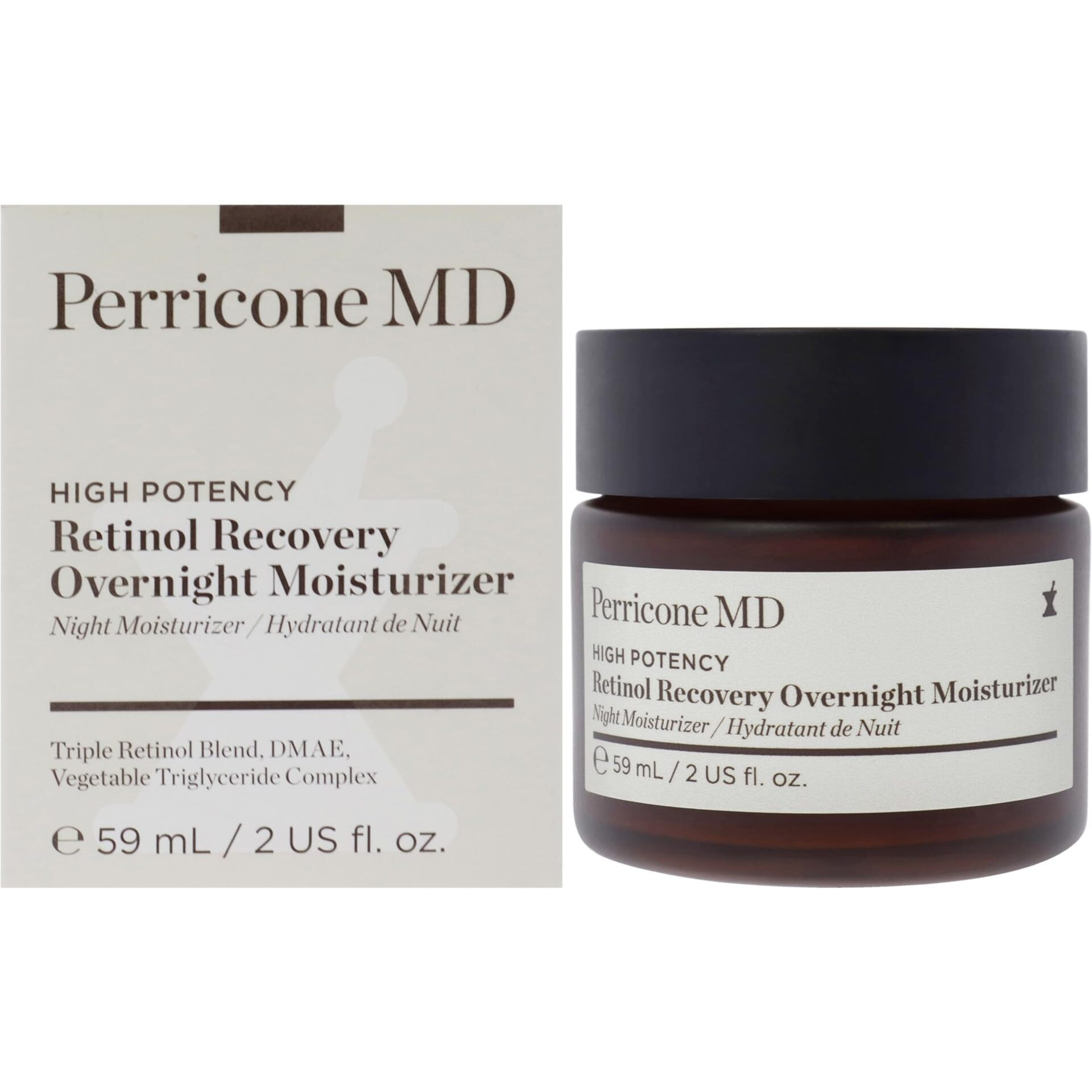 High Potency Retinol Recovery Overnight Moisturizer by Perricone MD for Women - 2 oz Moisturizer