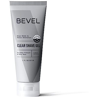 Bevel Essentials Clear Shave Gel for Men, Clear Shave Gel for Precise Detailing and Edging with Aloe Vera and Cucumber Extract to Soothe Skin and Prevent Razor Bumps, 4 Fl Oz