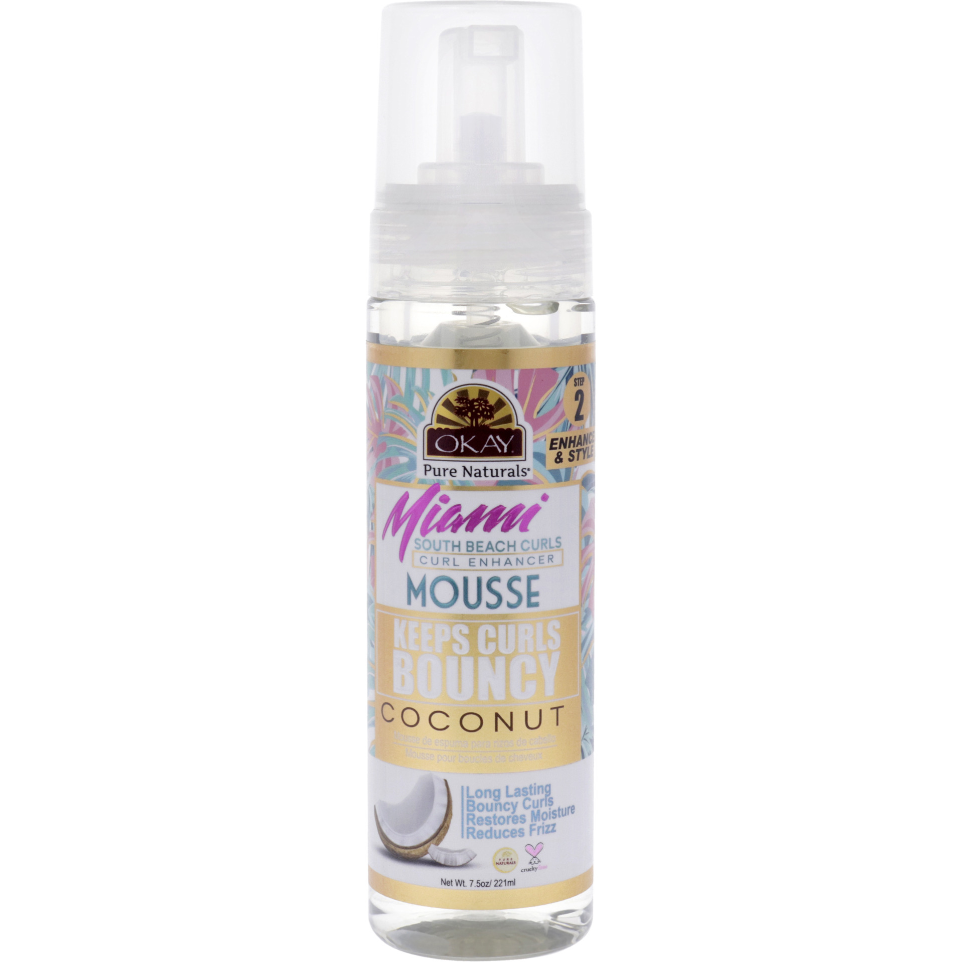 Miami South Beach Curls - Curl Enhancing by Okay for Women - 7.5 oz Mousse
