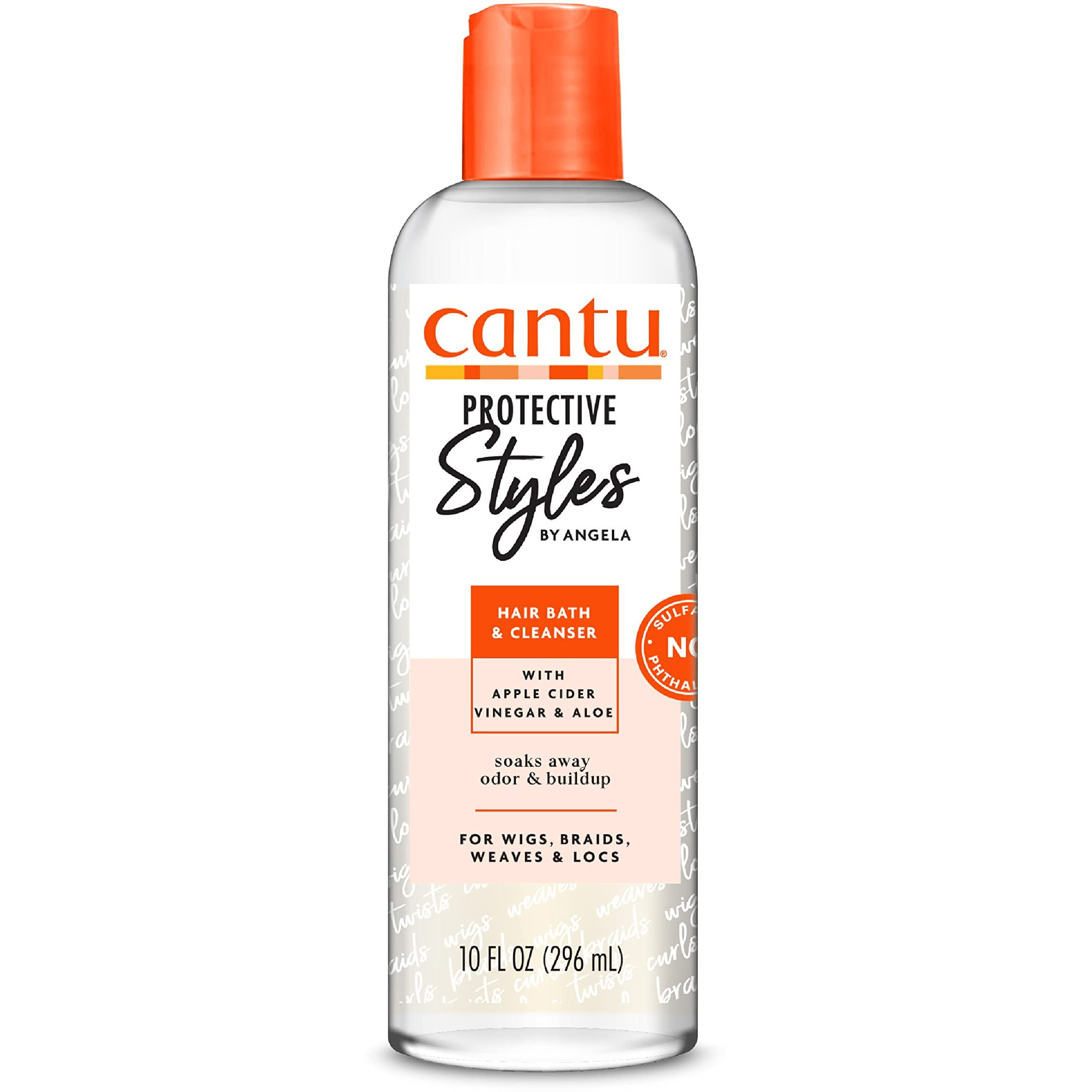 Cantu Protective Styles by Angela Hair Bath & Cleanser with Apple Cider Vinegar & Aloe, 10 Ounce