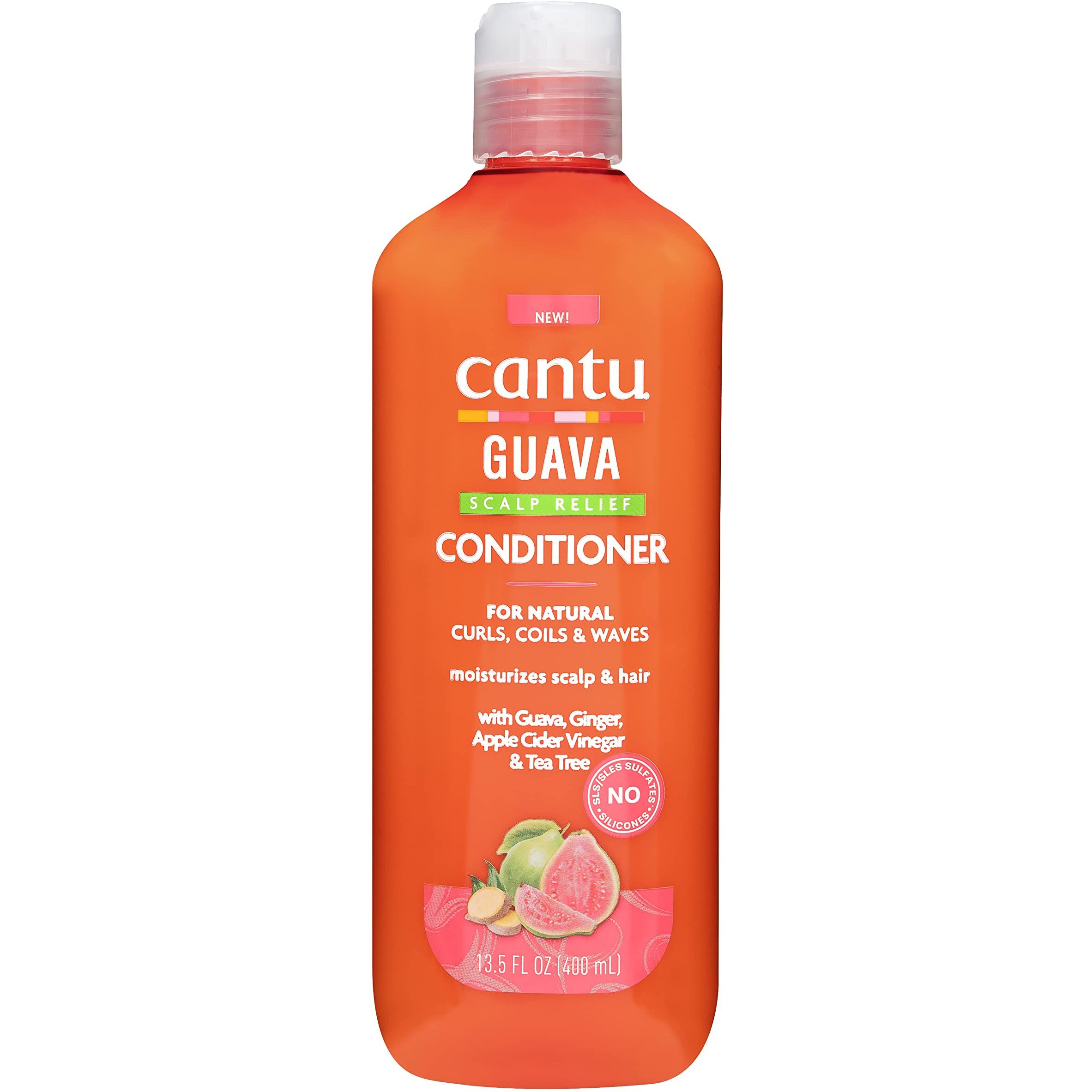 Cantu Guava Scalp Relief Conditioner, for Natural Curls, Coils & Waves, 13.5 fl oz (400 ml)