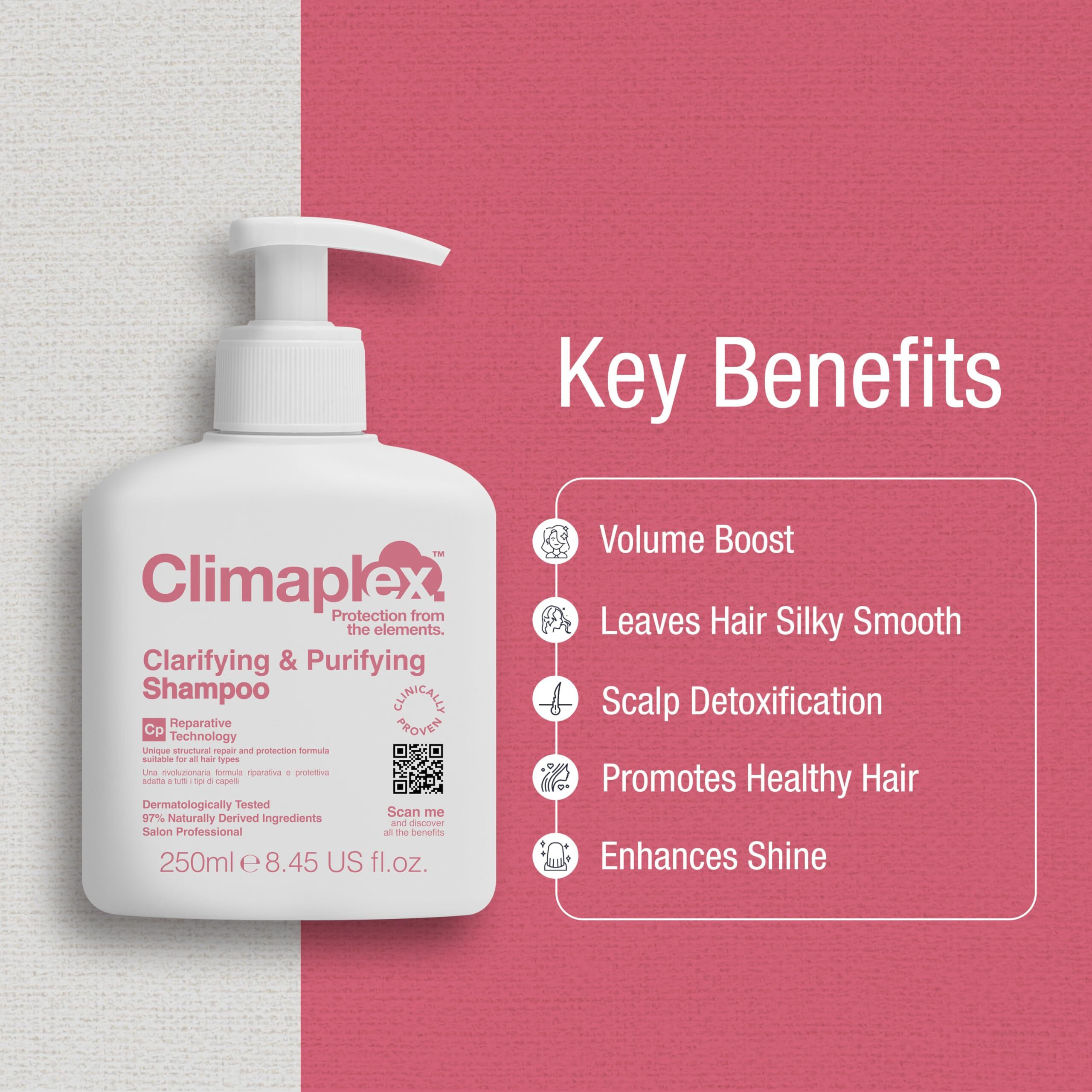 Clarifying and Purifying Shampoo by Climaplex for Unisex - 8.45 oz Shampoo