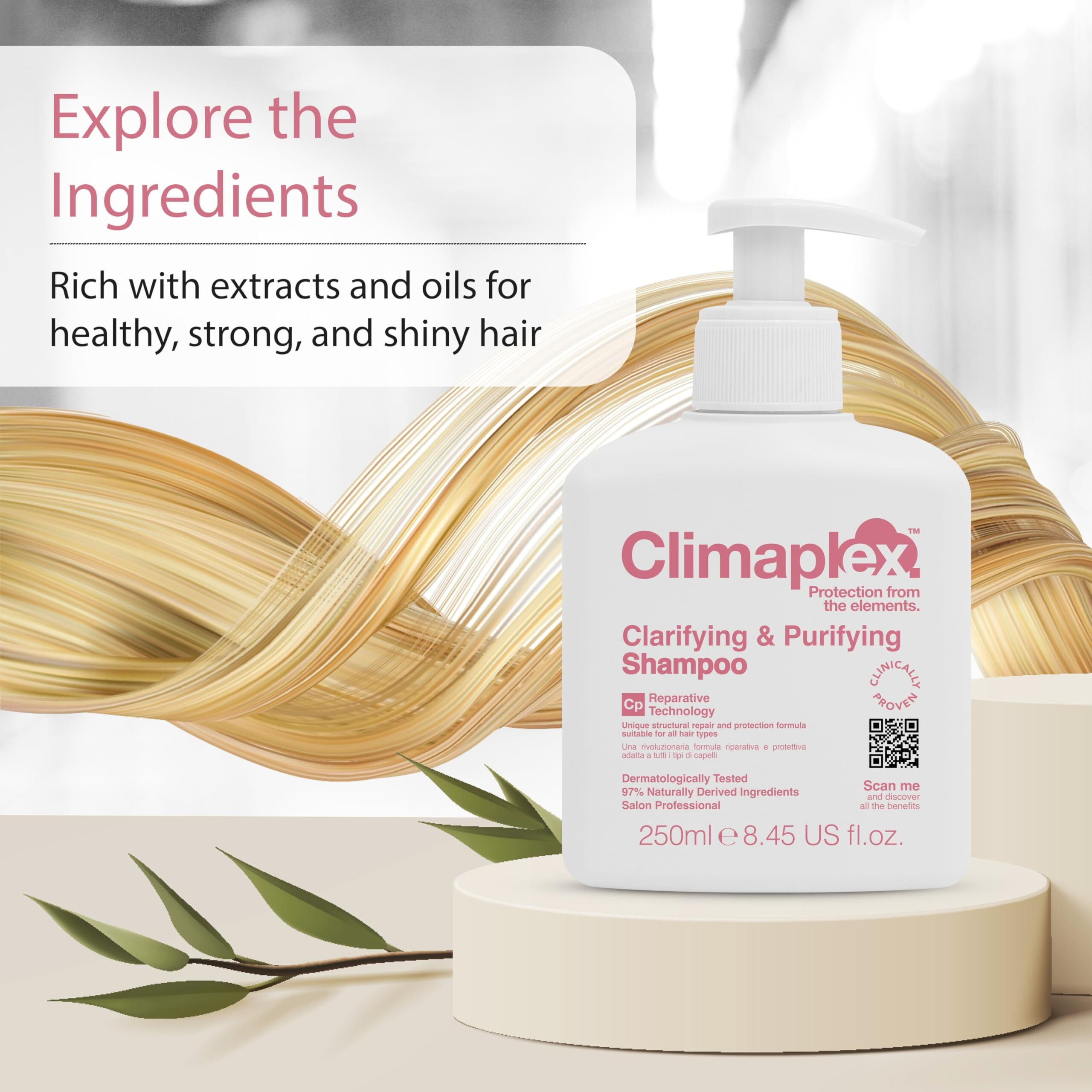 Clarifying and Purifying Shampoo by Climaplex for Unisex - 8.45 oz Shampoo