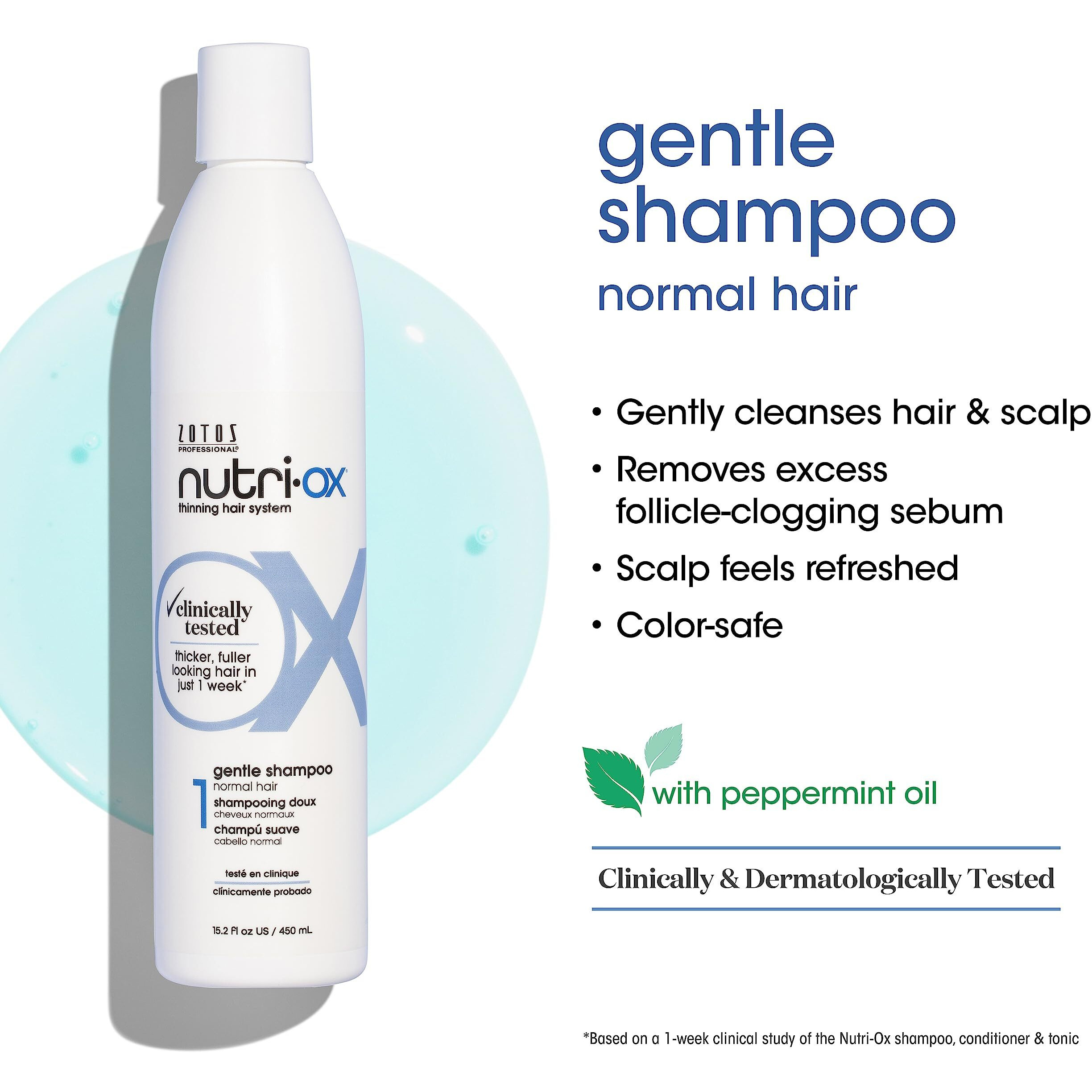 Nutri-ox Gentle Shampoo by Zotos for Unisex - 33.8 oz Shampoo