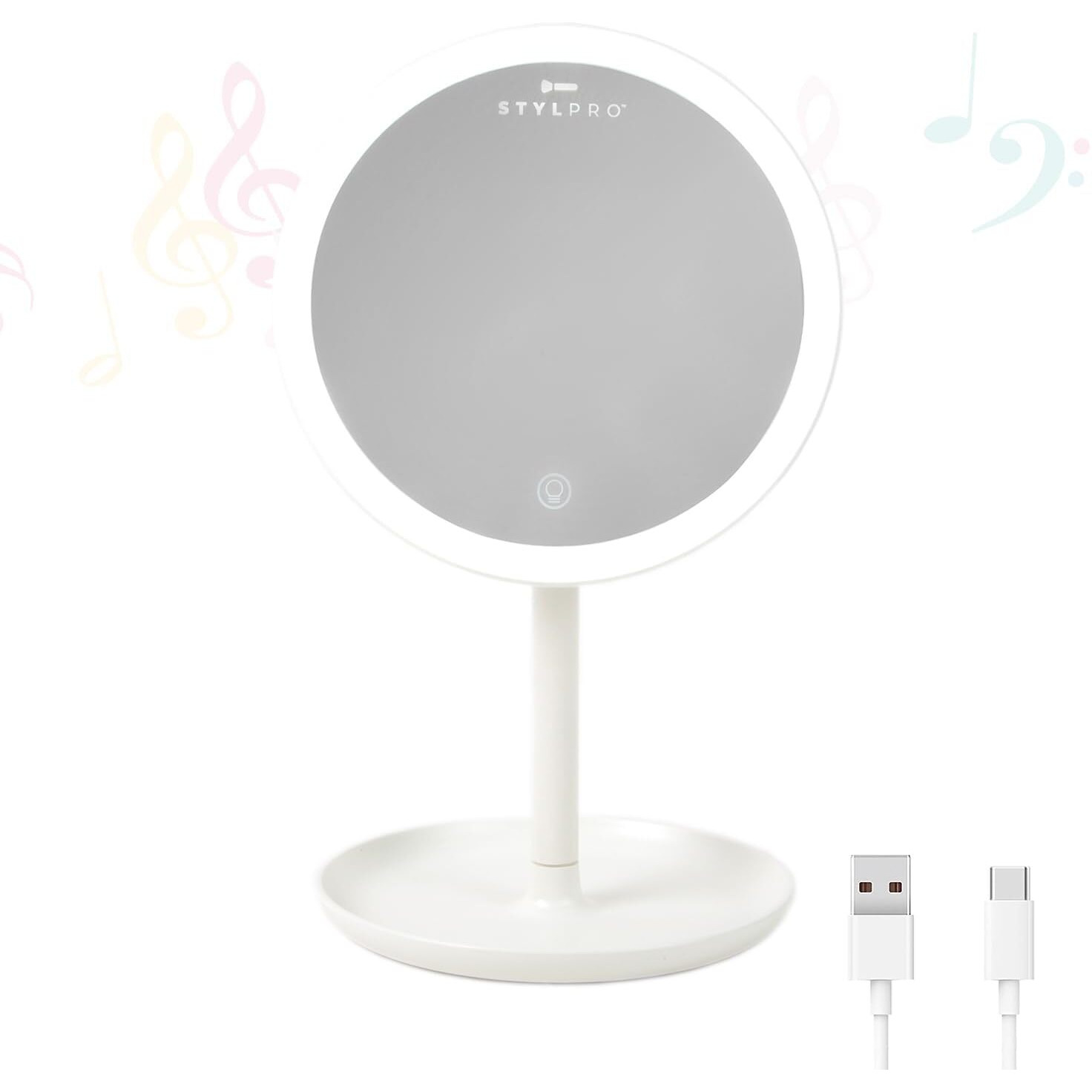 Stylpro Melody Rechargeable Bluetooth Mirror by Stylideas for Women - 1 Pc Mirror