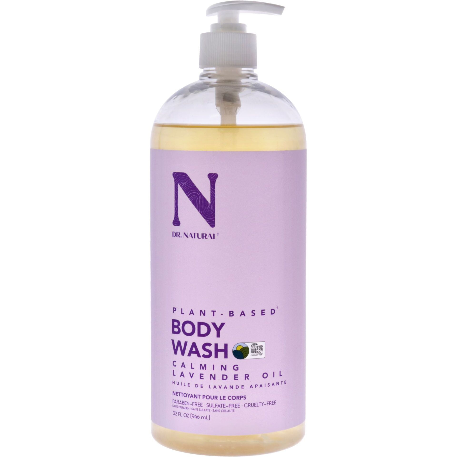 Calming Oil Body Wash - Lavender by Dr. Natural for Unisex - 32 oz Body Wash