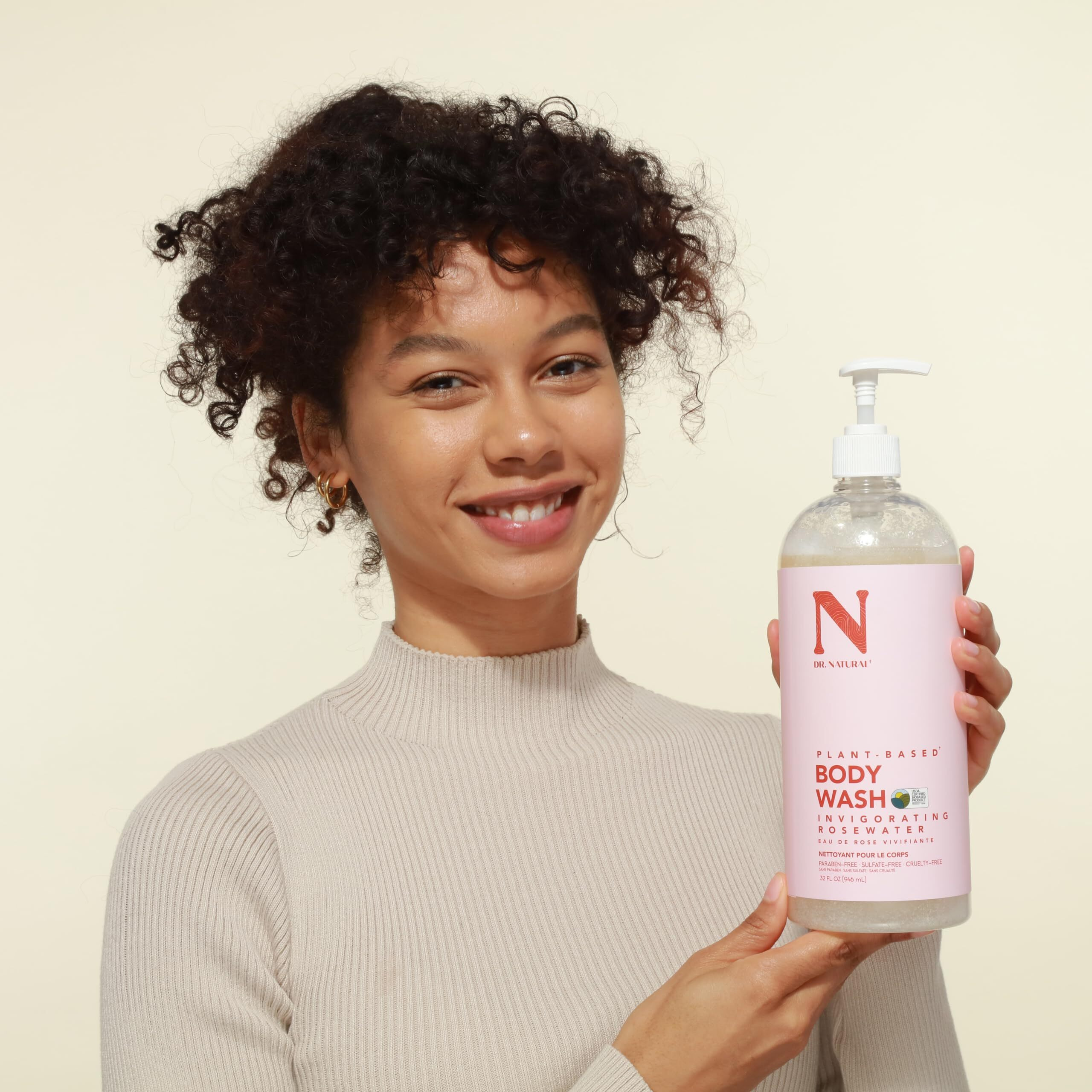 Invigorating Body Wash - Rosewater by Dr. Natural for Unisex - 32 oz Body Wash