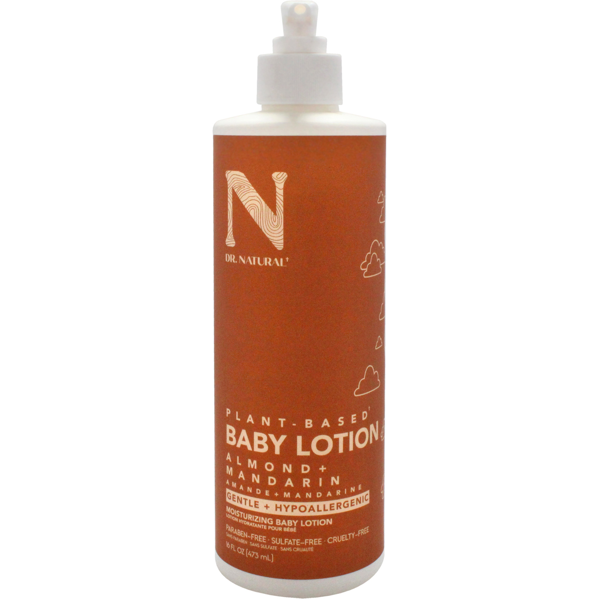 Moisturizing Baby Lotion - Almond Plus Mandarin by Dr. Natural for Kids - 16 oz Lotion