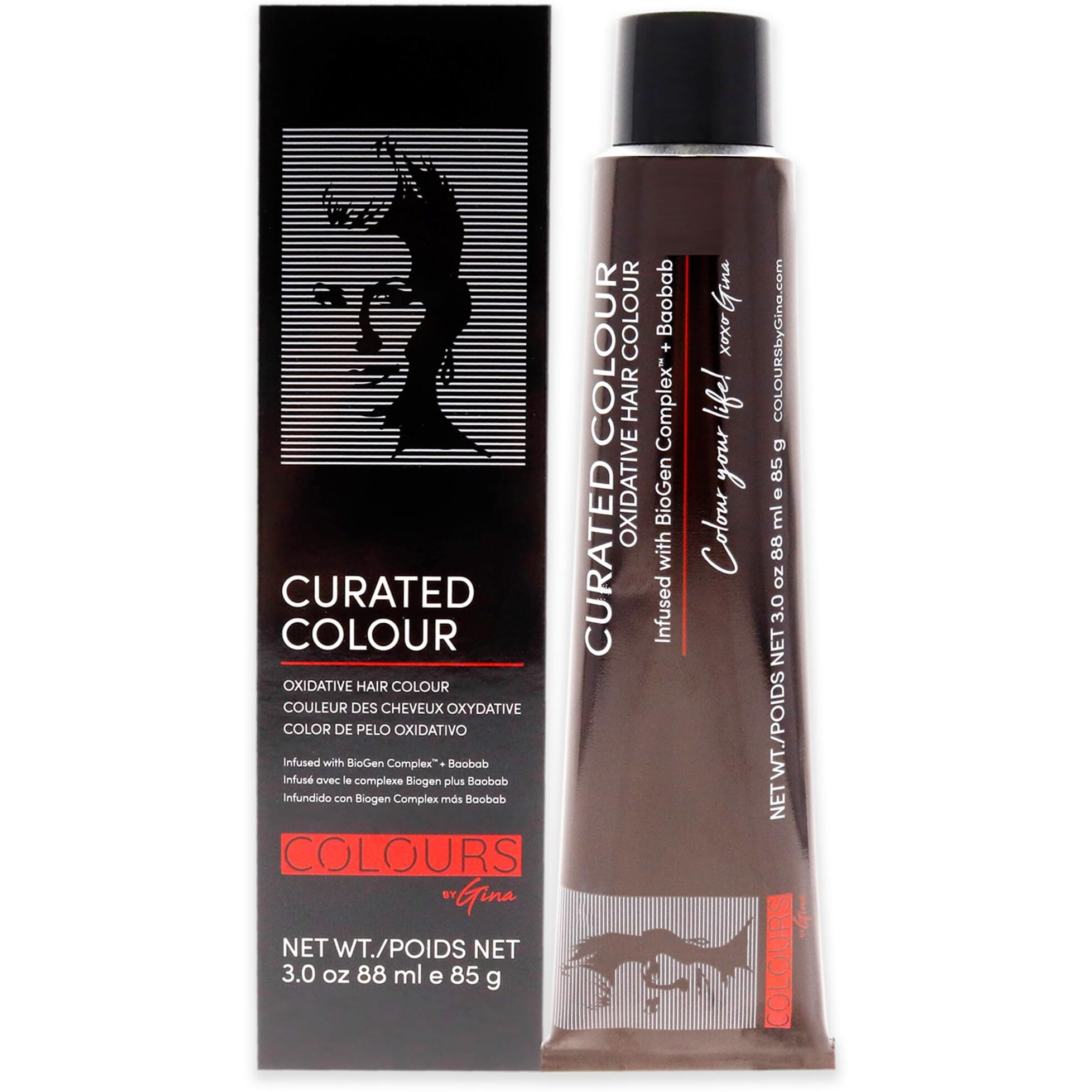 Curated Colour - 5.35-5GM Light Golden Mahogany by Colours By Gina for Unisex - 3 oz Hair Color