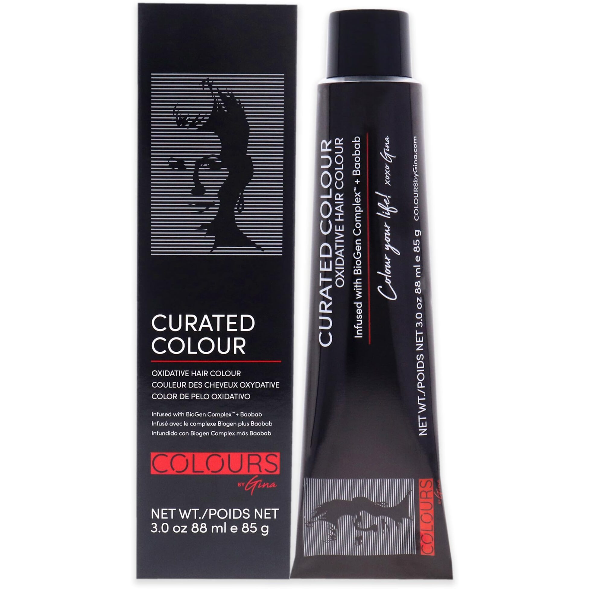 Curated Colour - 2.0-2N Darkest Natural Brown by Colours By Gina for Unisex - 3 oz Hair Color