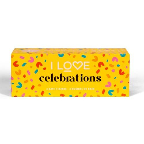 Celebrations Bath Fizzer Pack by I Love Cosmetics for Women - 3 x 5.30 oz Bath Bombs
