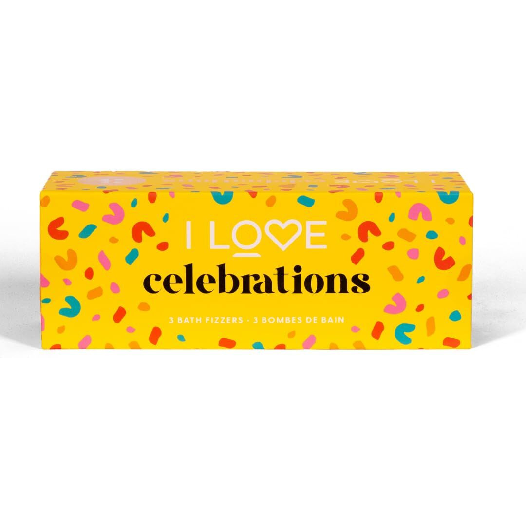 Celebrations Bath Fizzer Pack by I Love Cosmetics for Women - 3 x 5.30 oz Bath Bombs