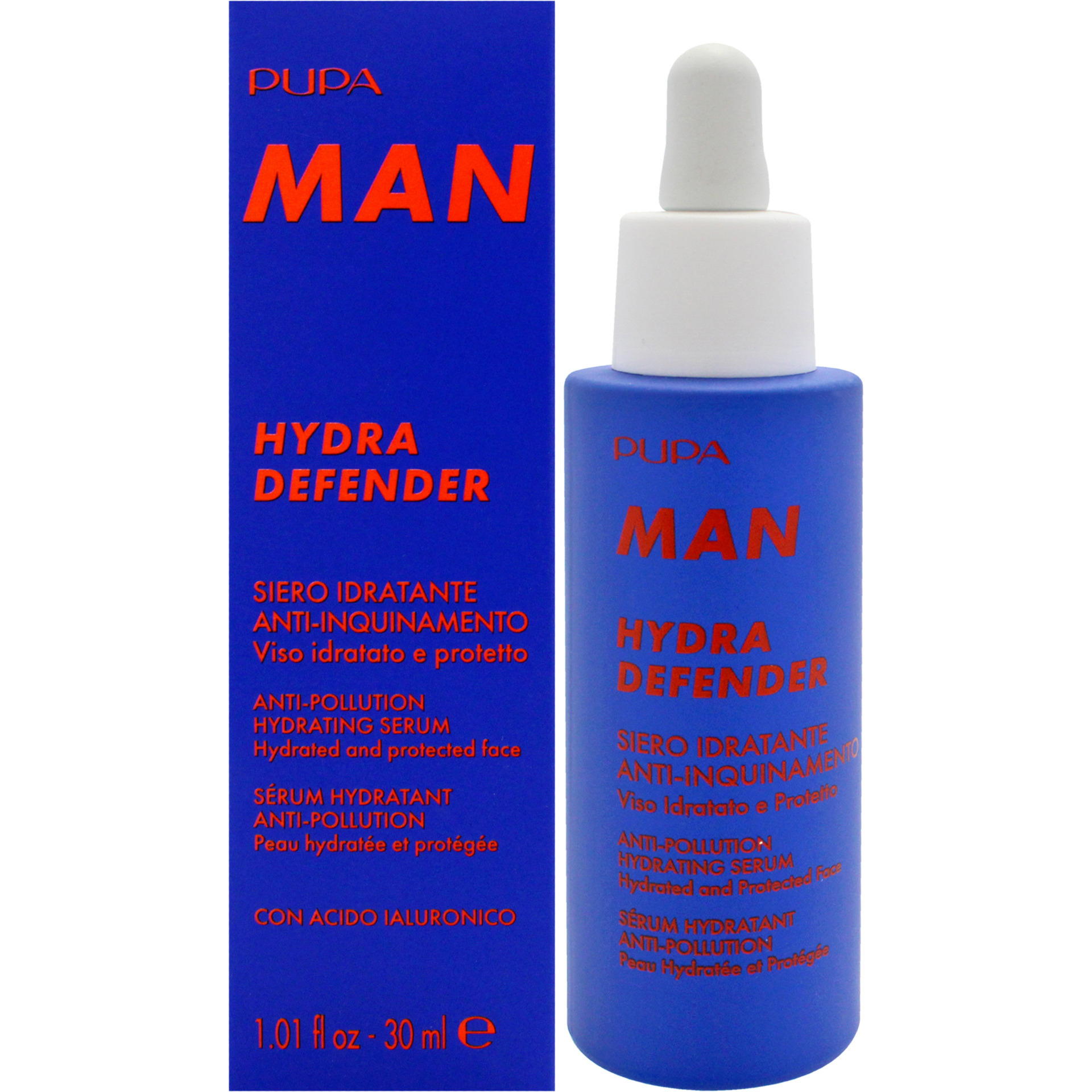 Hydra Defender Anti-Pollution Hydrating Serum - 001 by Pupa Milano for Men - 1.01 oz Serum