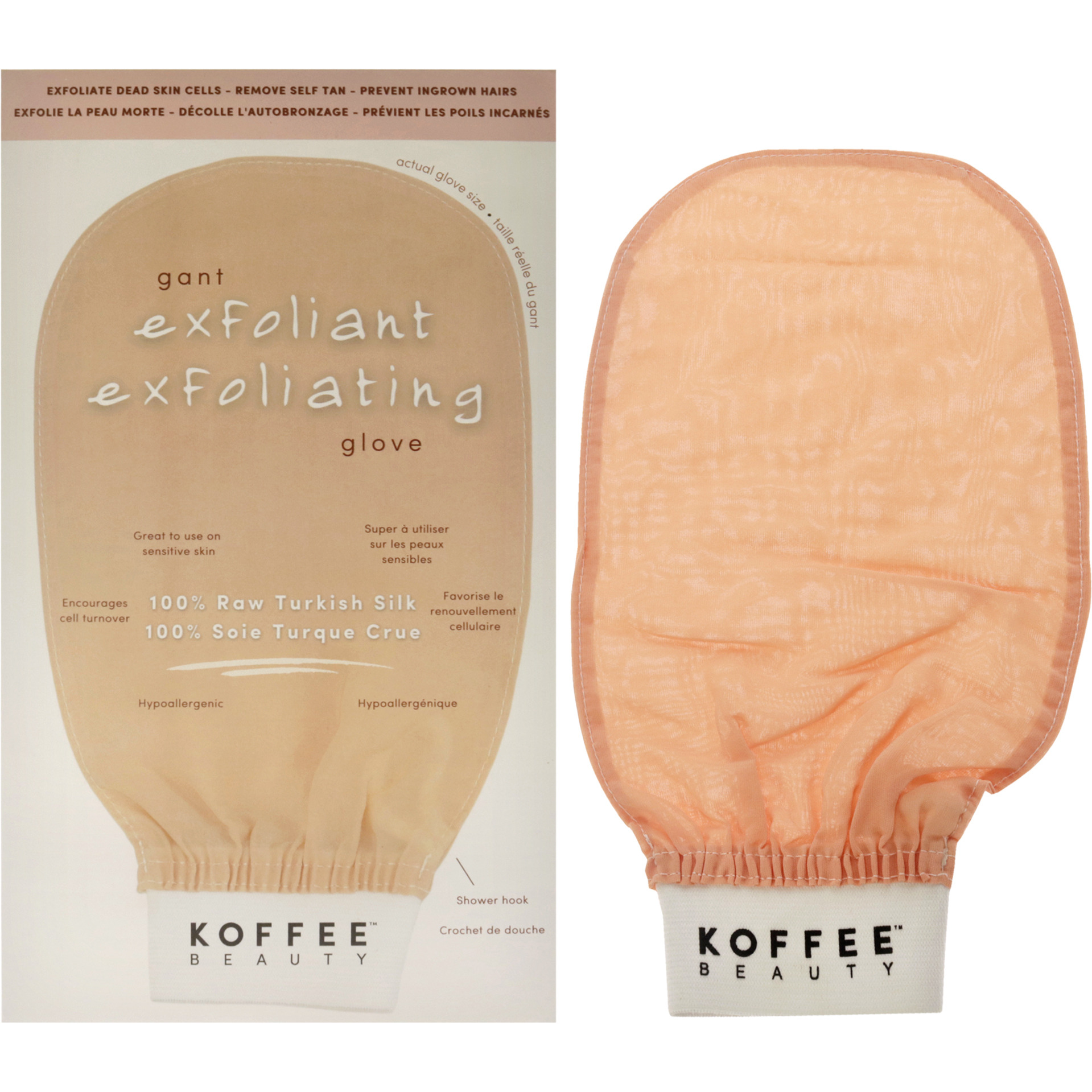 Turkish Silk Exfoliating Mitt by Koffee Beauty for Unisex - 1 Pc Mitt