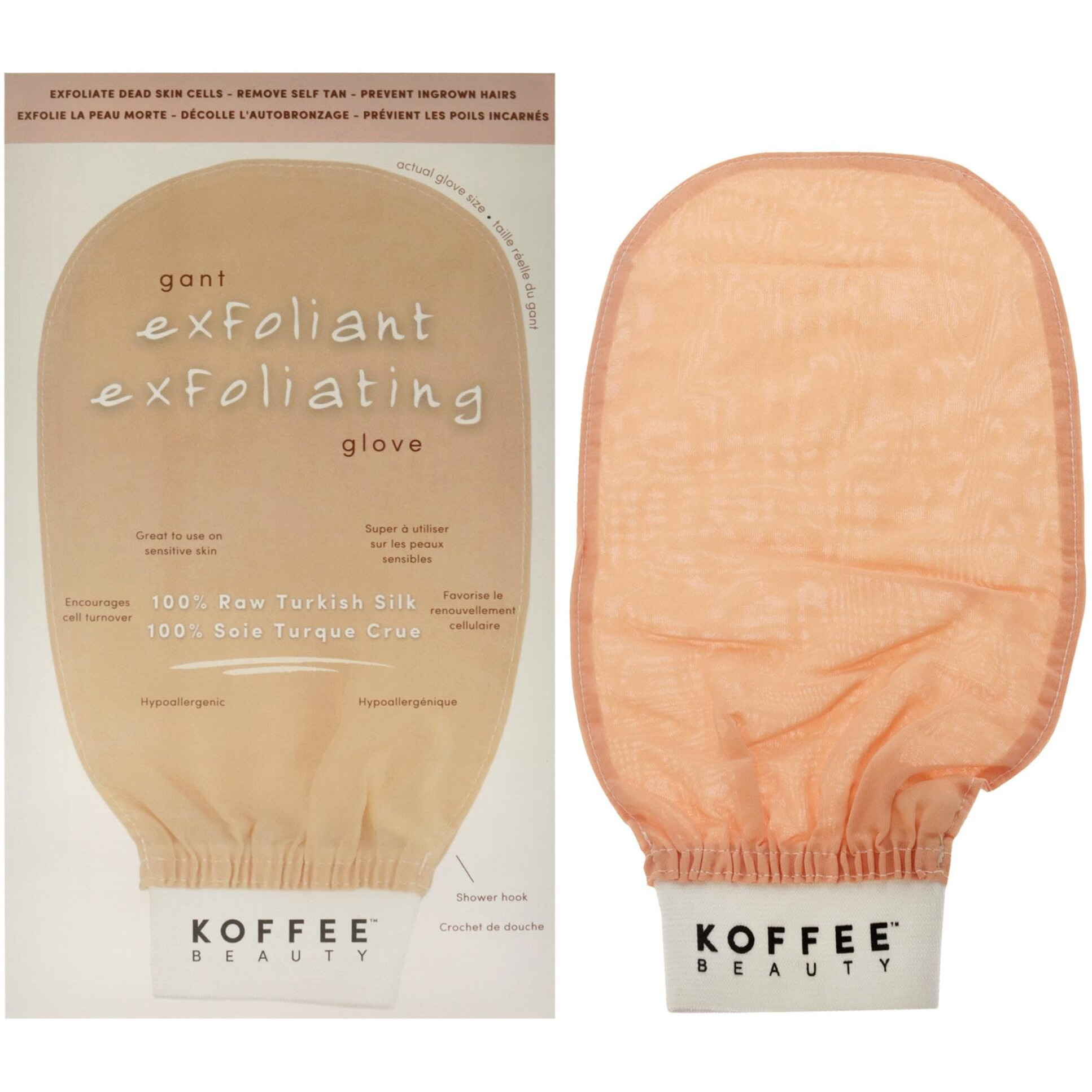 Turkish Silk Exfoliating Mitt by Koffee Beauty for Unisex - 1 Pc Mitt