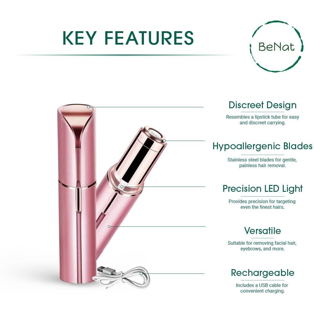 Rechargeable Facial + Eyebrow Hair Removers Set -2 Pack(D0102H54ZJX)