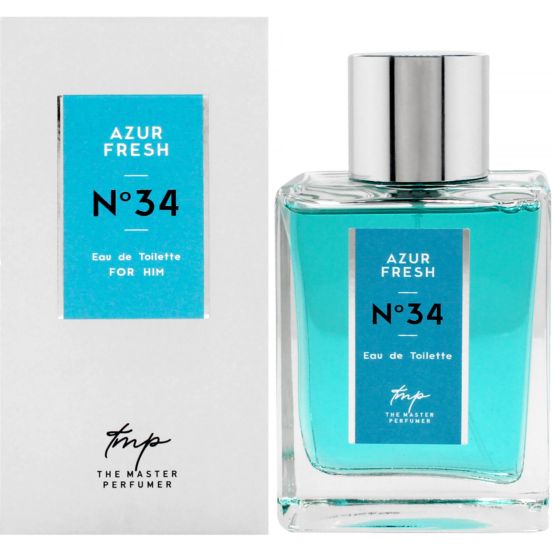Azur Fresh N34 by The Master Perfumer for Men - 3.4 oz EDT Spray