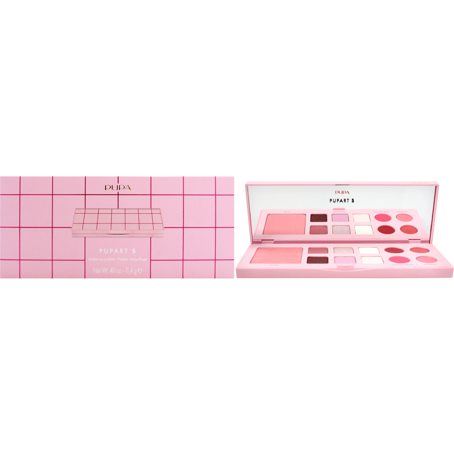 Pupart S Make-Up Palette - 002 Pink by Pupa Milano for Women - 0.4 oz Makeup