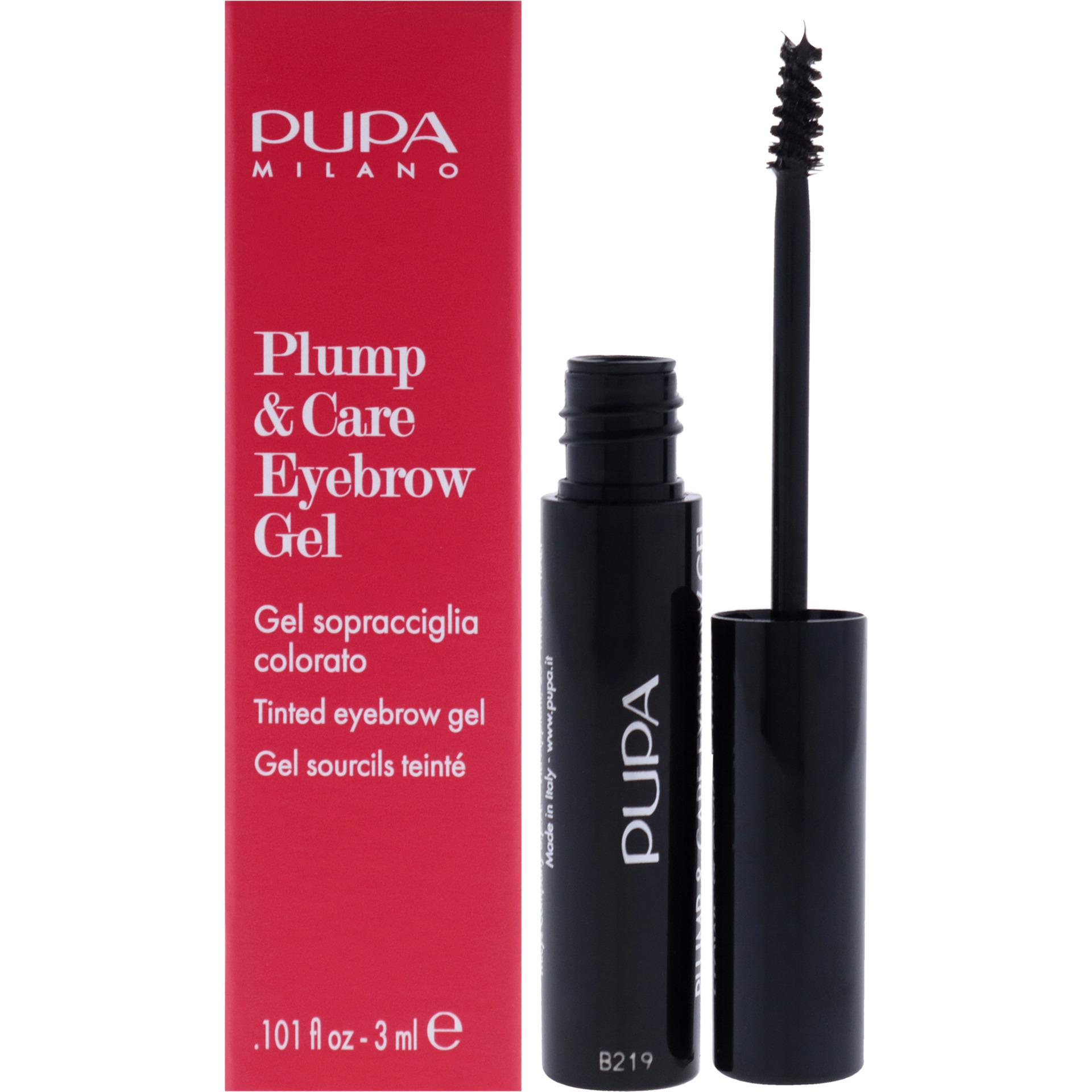 Plump and Care Eyebrow Gel - 003 Dark Brown by Pupa Milano for Women - 0.101 oz Eyebrow Gel