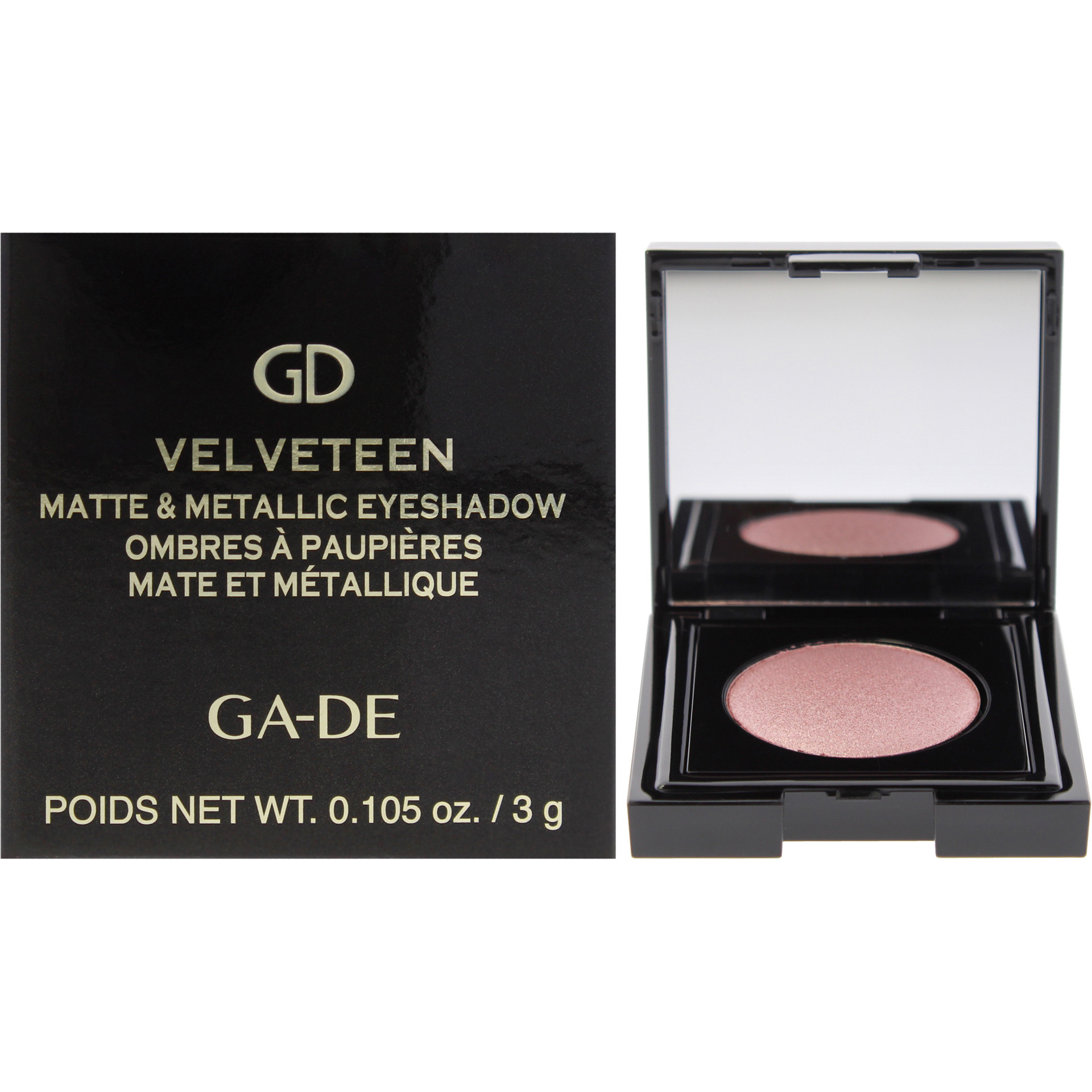 Velveteen Matte and Metallic Eyeshadow - 223 Velvet Rose by GA-DE for Women - 0.105 oz Eye Shadow