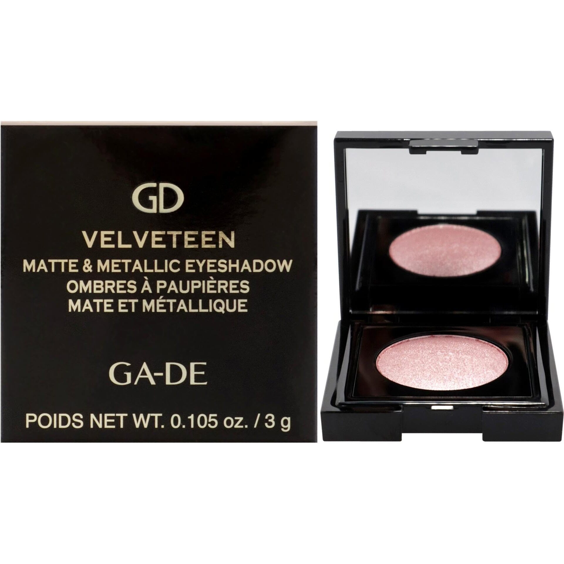 Velveteen Matte and Metallic Eyeshadow - 223 Velvet Rose by GA-DE for Women - 0.105 oz Eye Shadow