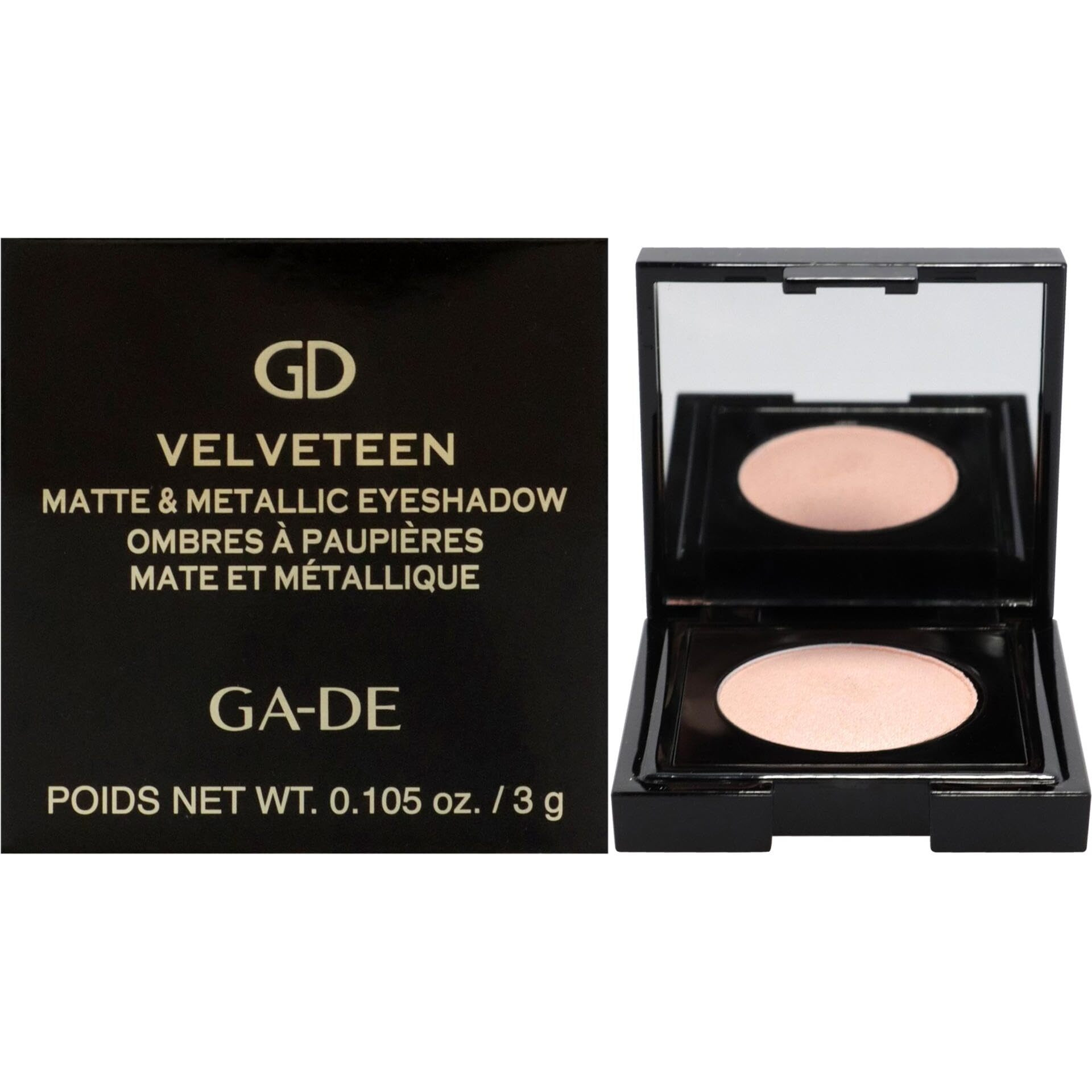 Velveteen Matte and Metallic Eyeshadow - 228 Natural by GA-DE for Women - 0.105 oz Eye Shadow