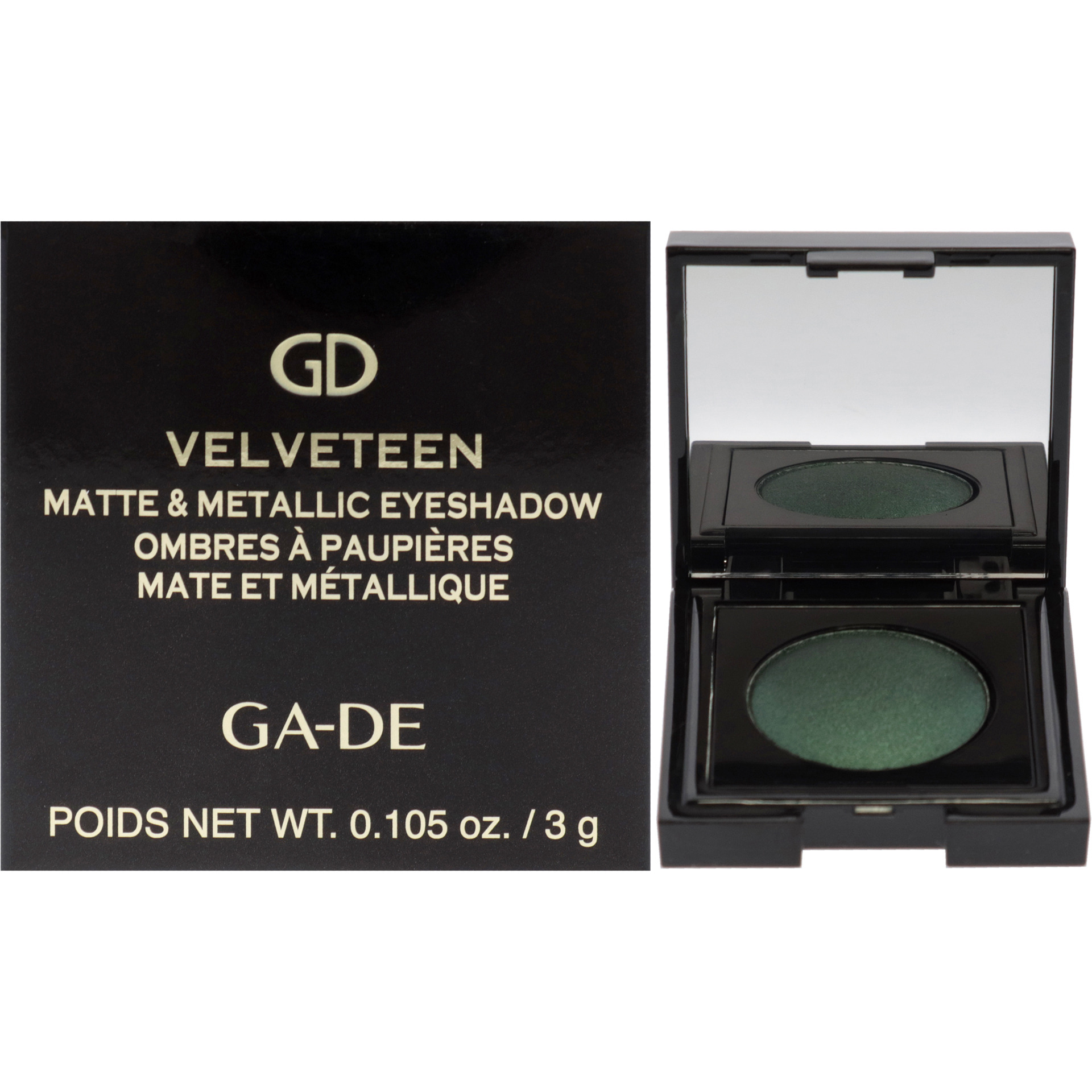 Velveteen Matte and Metallic Eyeshadow - 205 Greenway by GA-DE for Women - 0.105 oz Eye Shadow